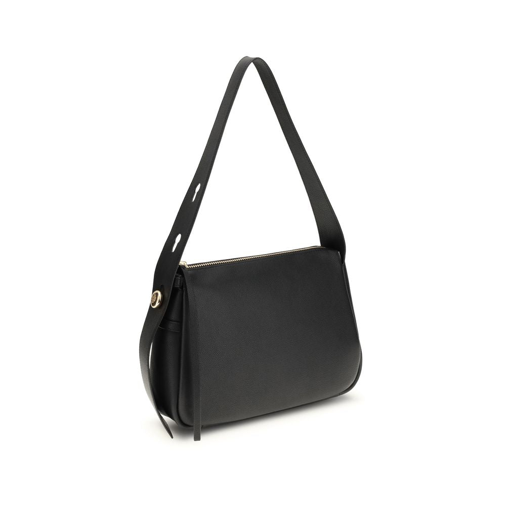 Black Calf Leather Bos Taurus Shoulder Bag