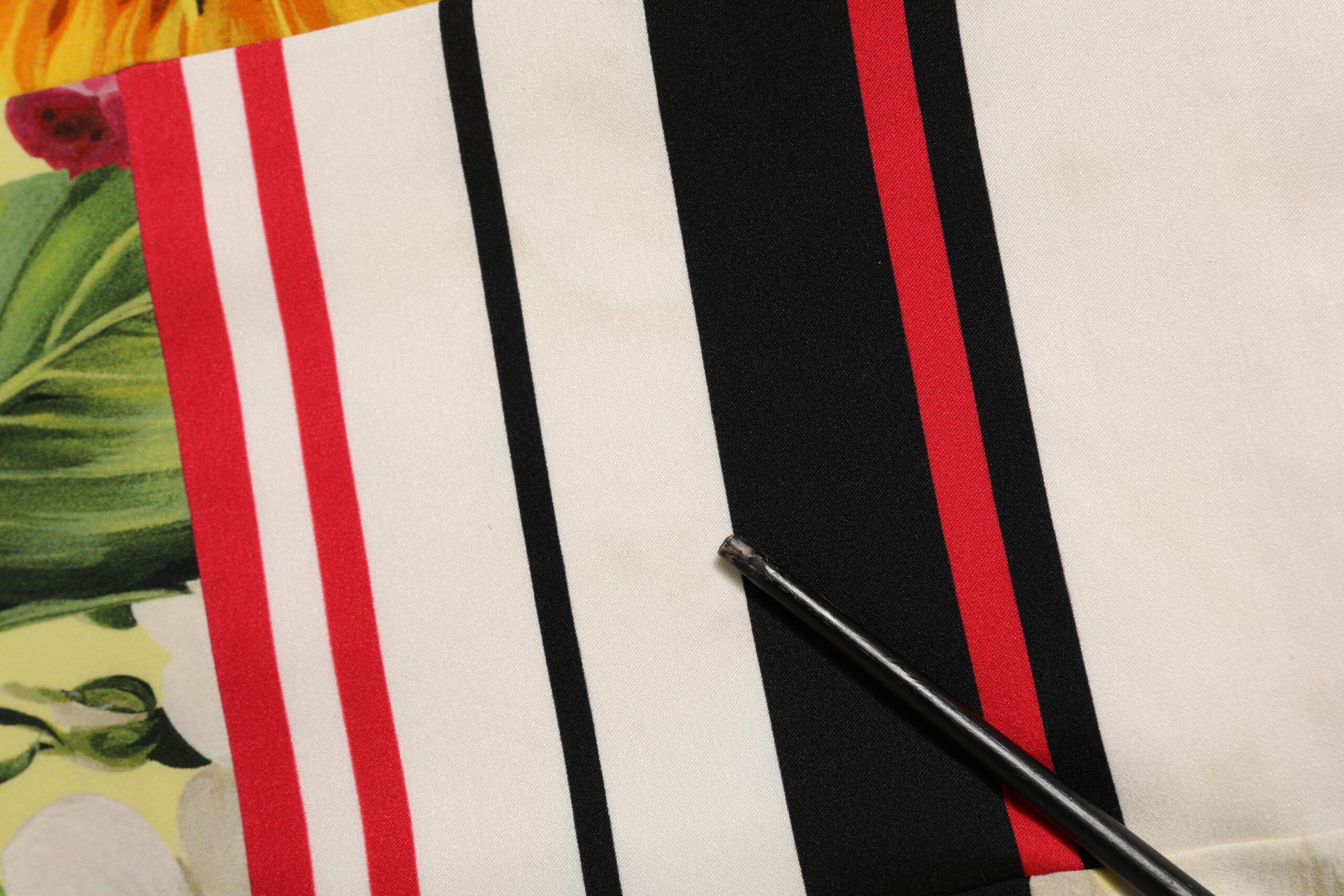 Multicolor Pachwork Charmeuse Floral Shift Dress