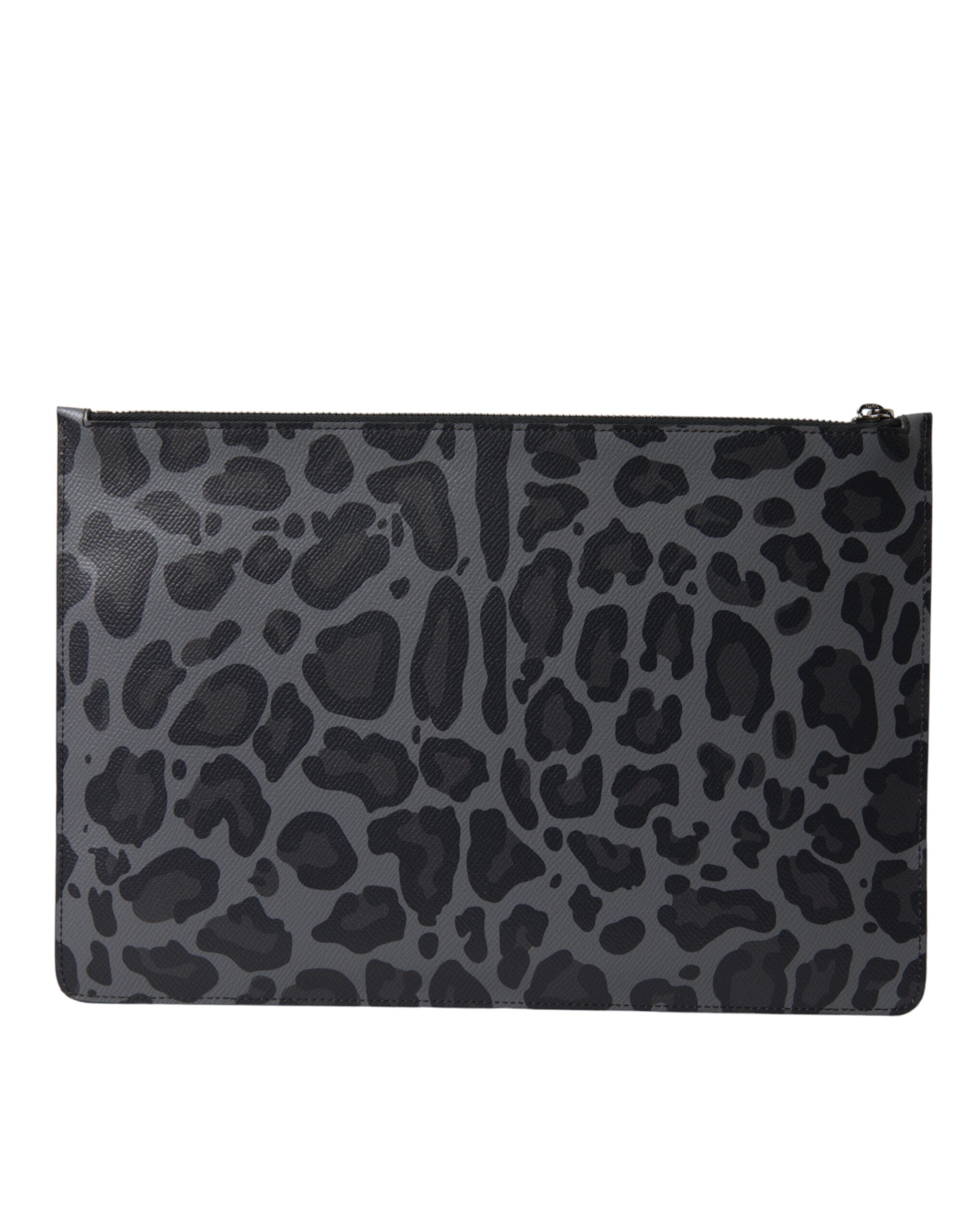 Multicolor Leopard Jacquard Logo Plaque Document Briefcase Bag