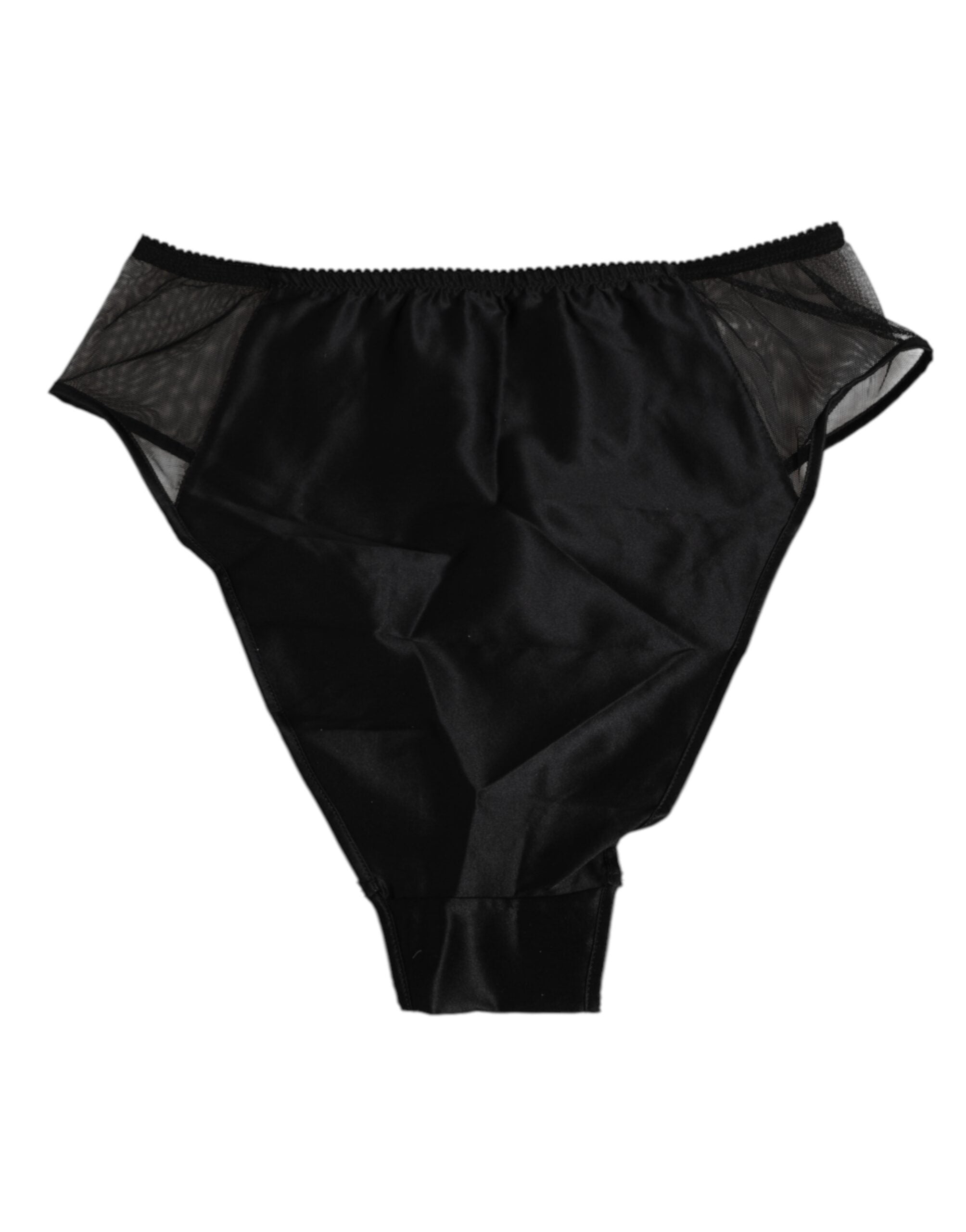 Black Silk Stretch High Waist Panty Underwear