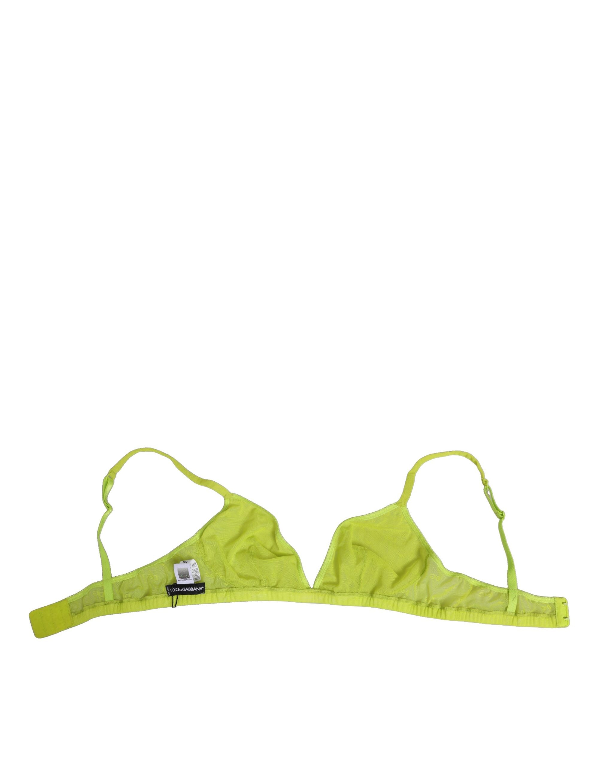Yellow Green Nylon Soft Cup Brassiere  Underwear