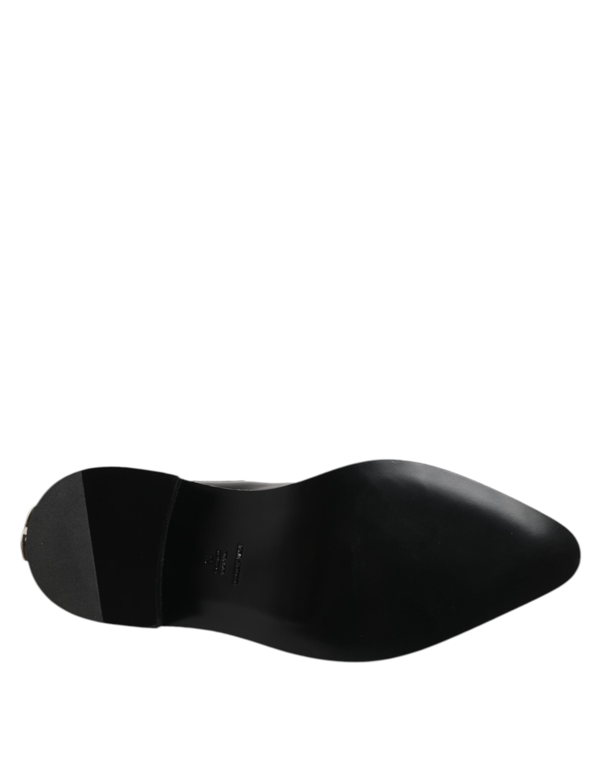 Black Leather Studded Men Short Boots Shoes