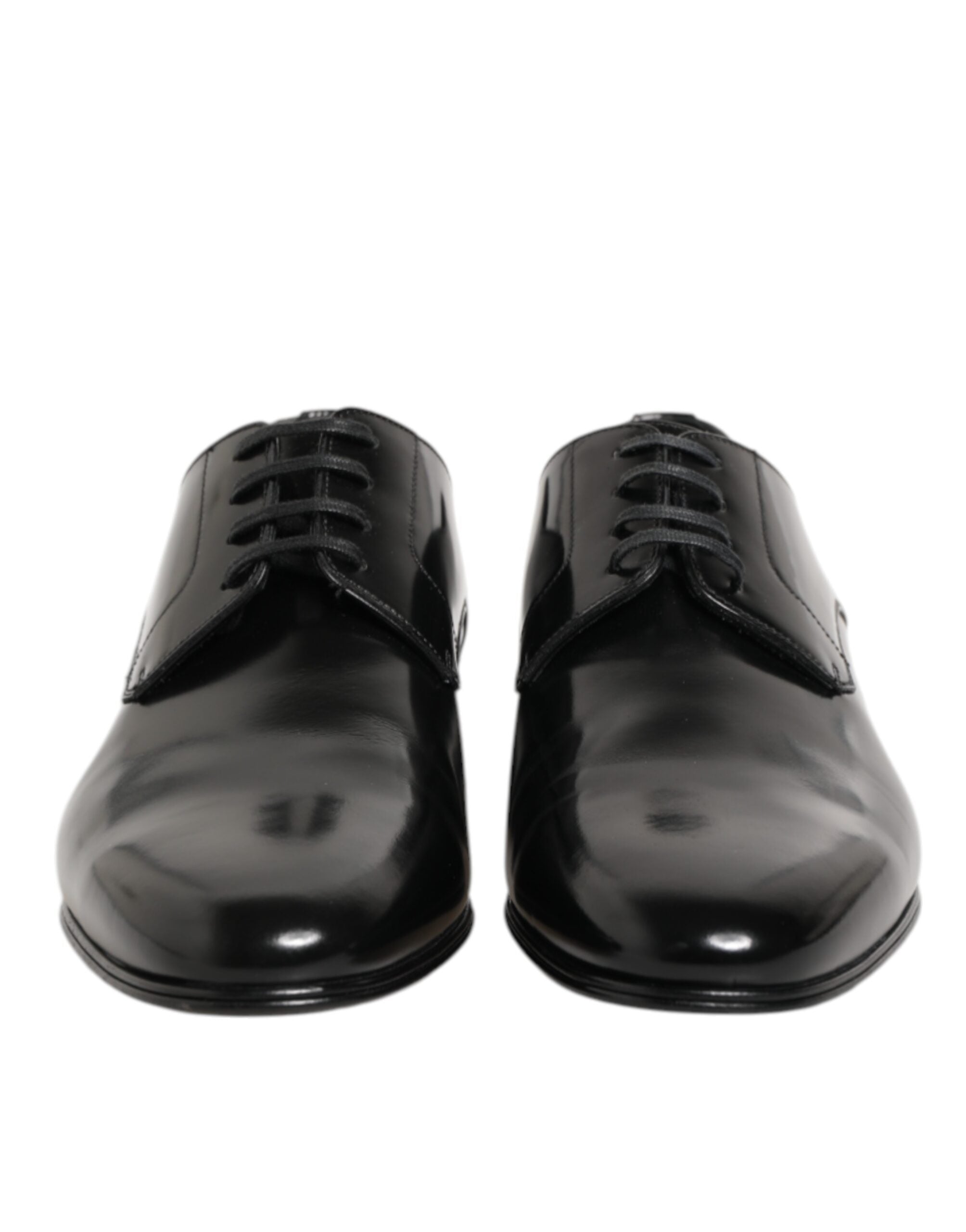 Black Calfskin Leather Derby Men Dress Shoes
