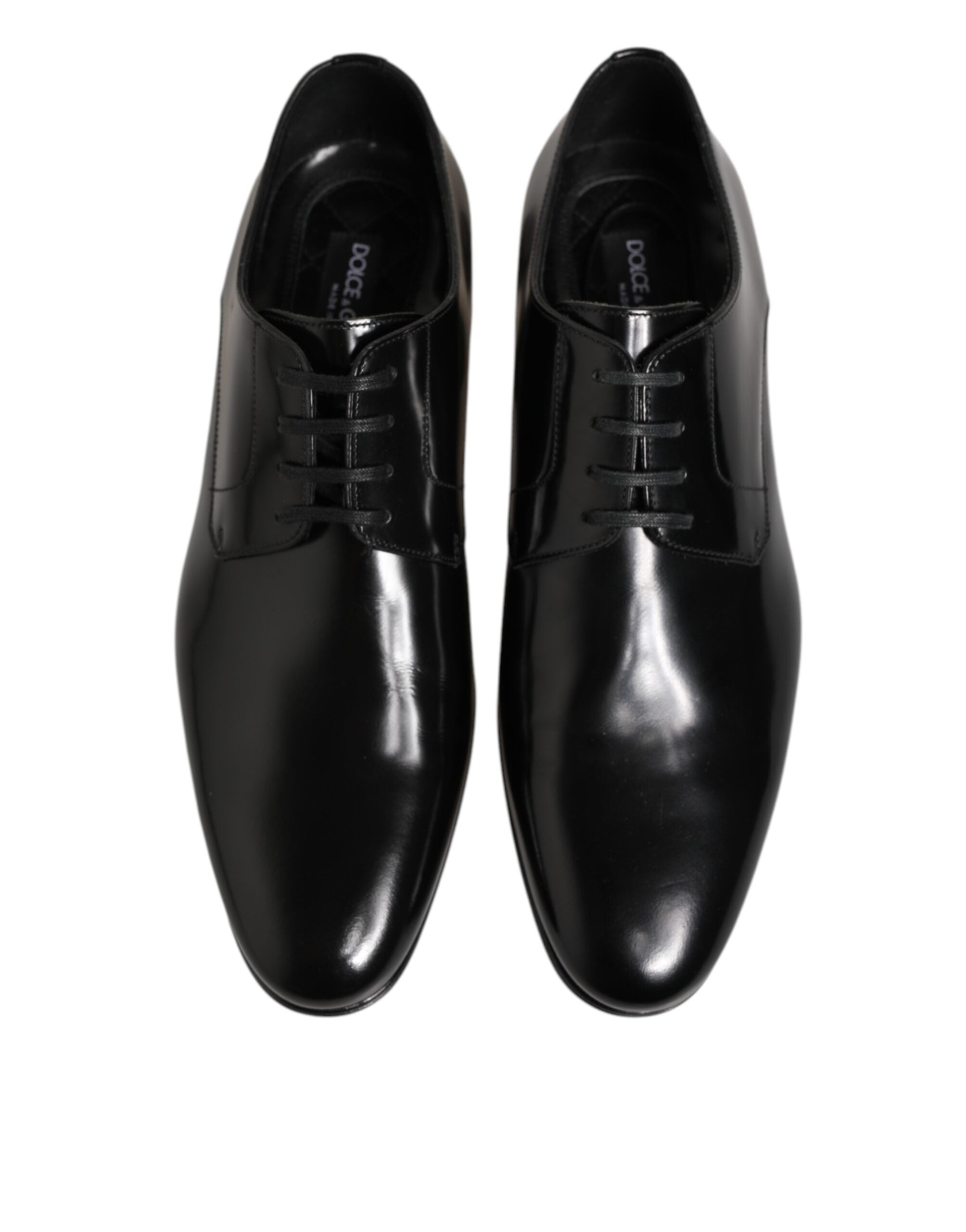 Black Calfskin Leather Derby Men Dress Shoes