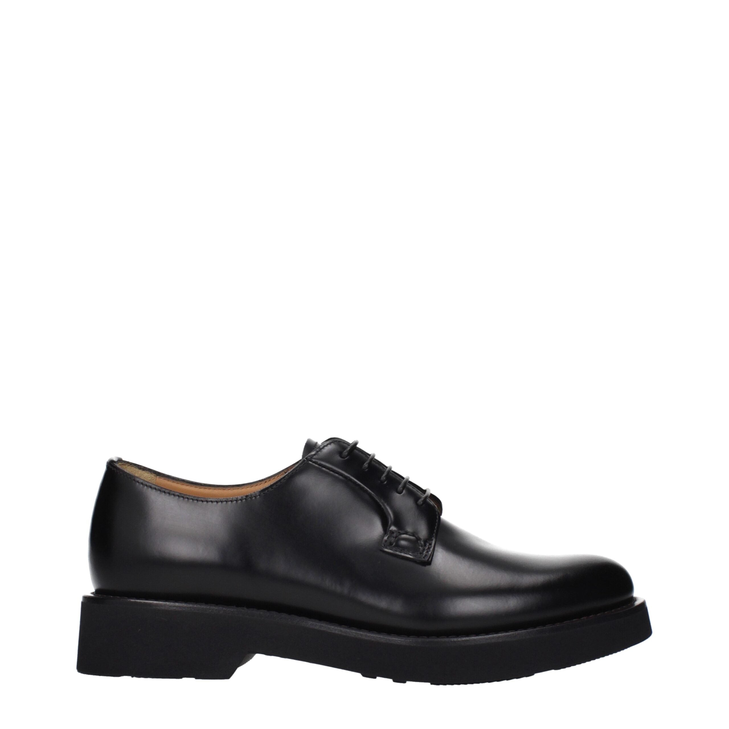 Black Leather Oxfords And Derbies