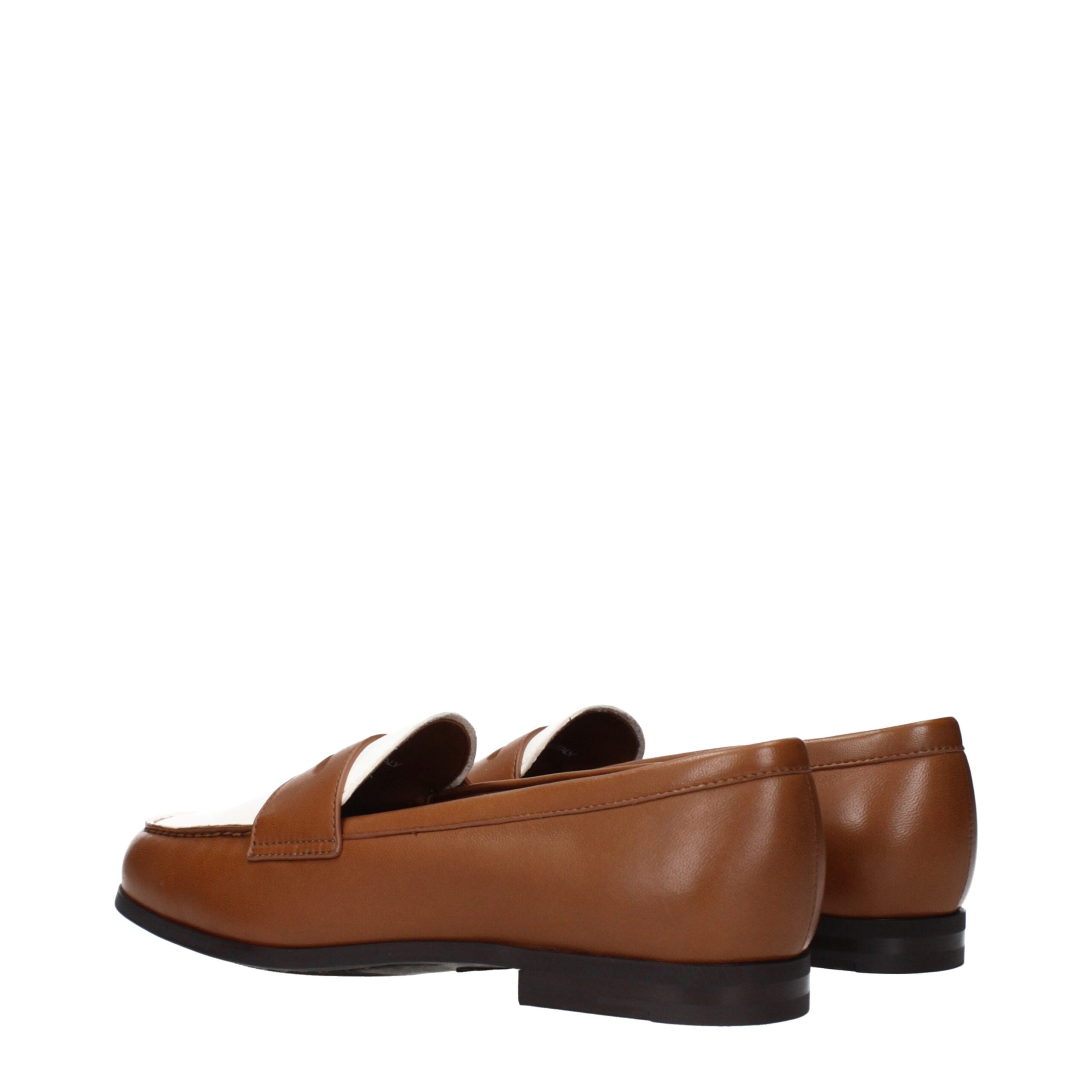 Brown Leather Slip-On Loafers
