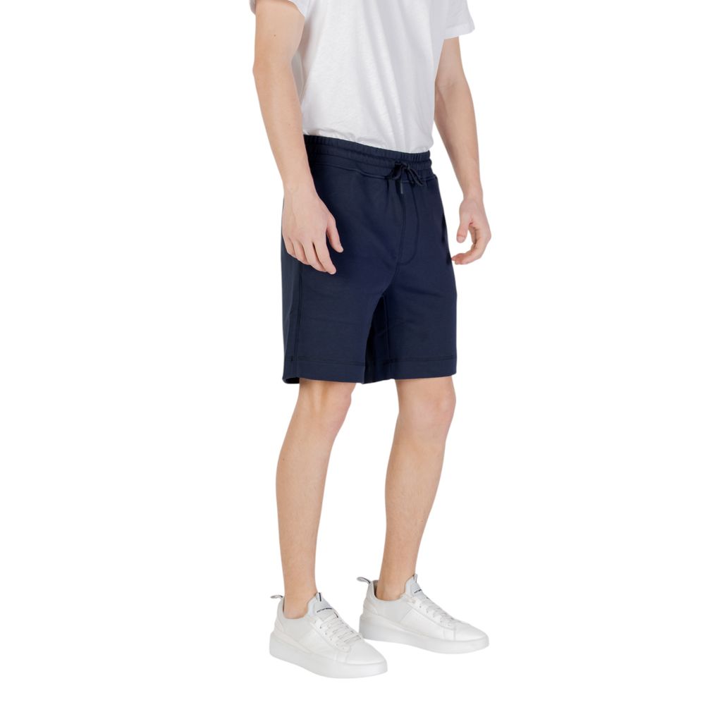 Blue Cotton Bermuda Shorts