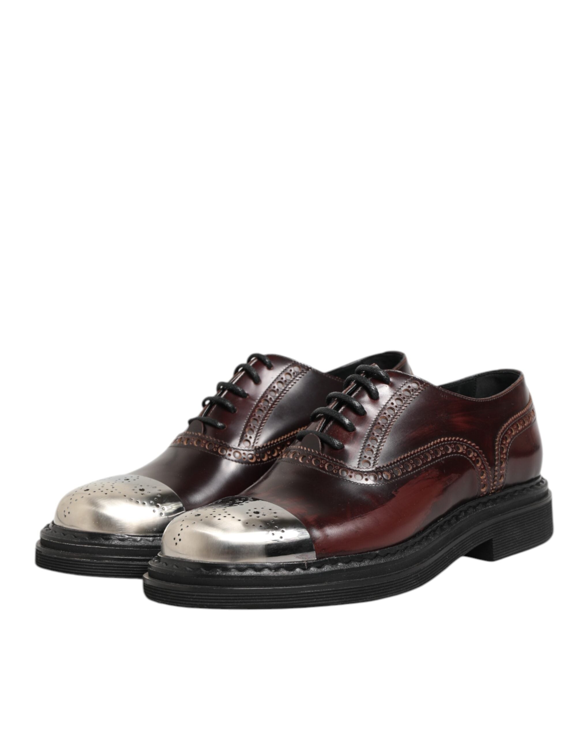 Brown Leather Lace Up Dress Men Oxford Shoes