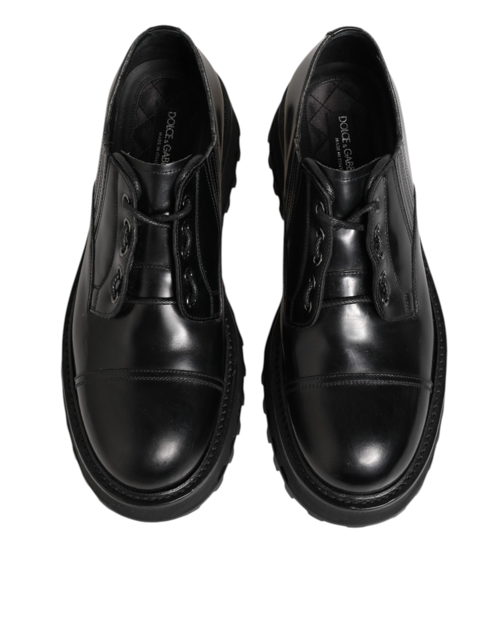 Black Leather Lace Up Derby Men Dress Shoes