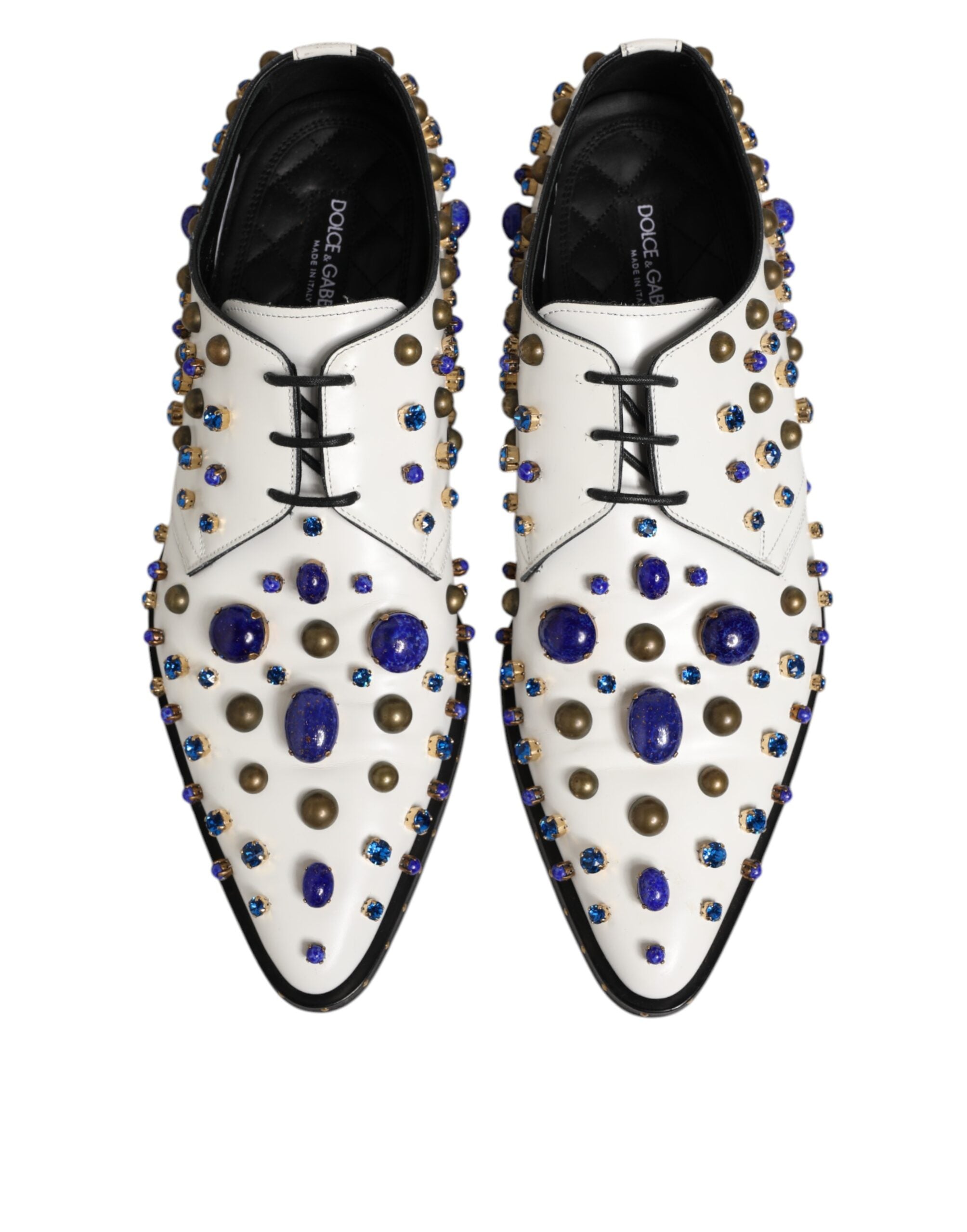 White Leather Crystals Embellished Dress  Shoes