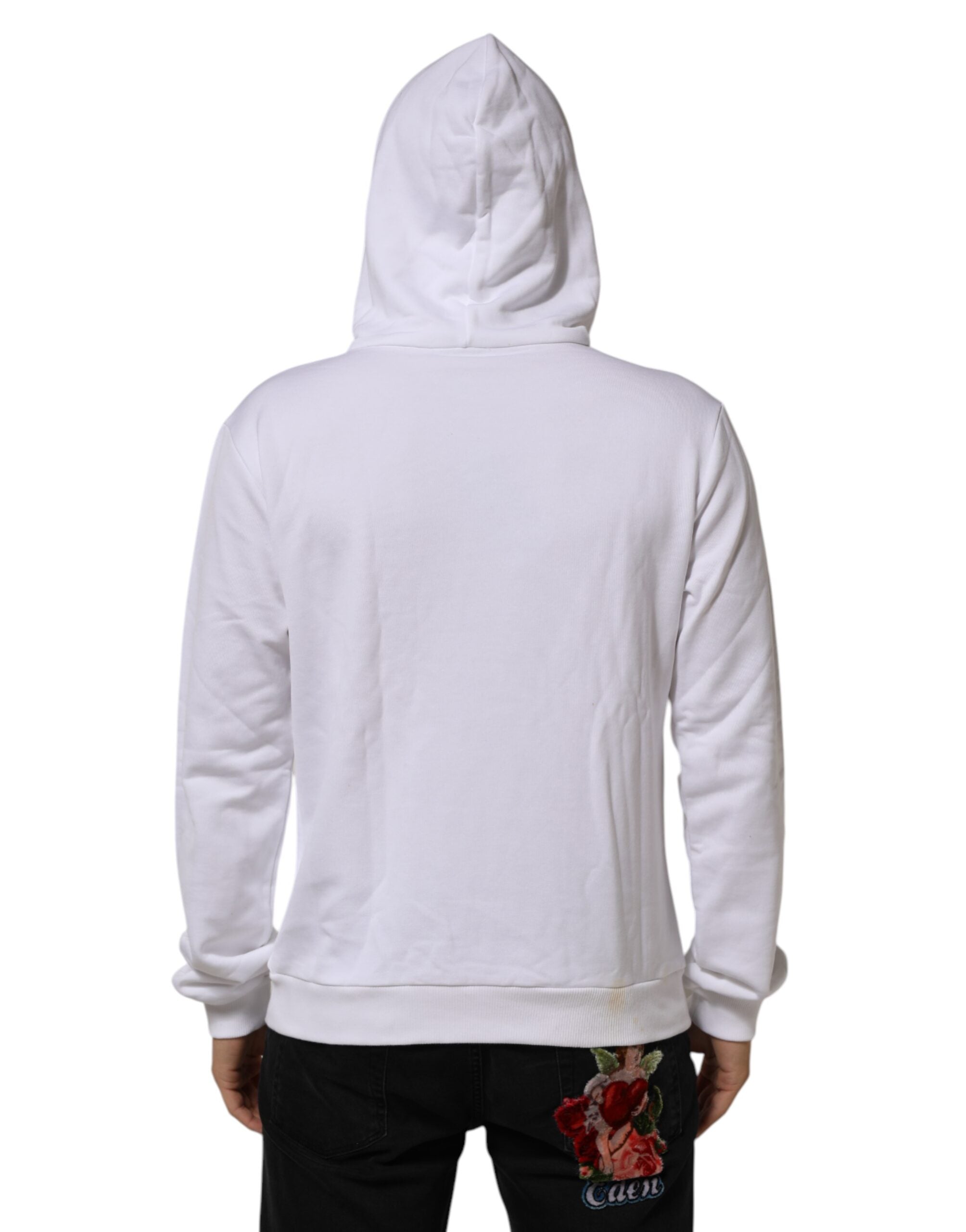White Sacred Heart Hooded Sweatshirt Sweater