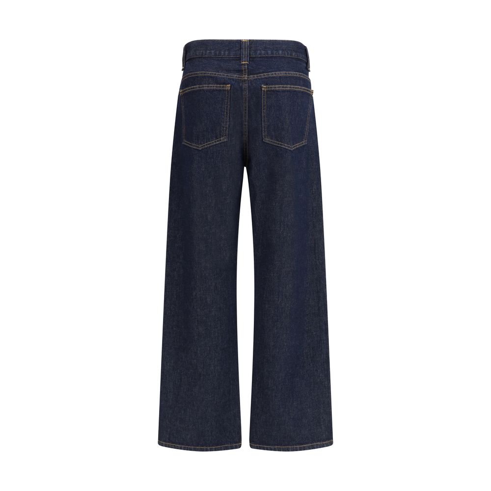 Blue Cotton Relaxed Fit Jeans