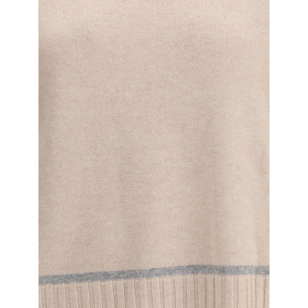 Beige Wool Turtleneck