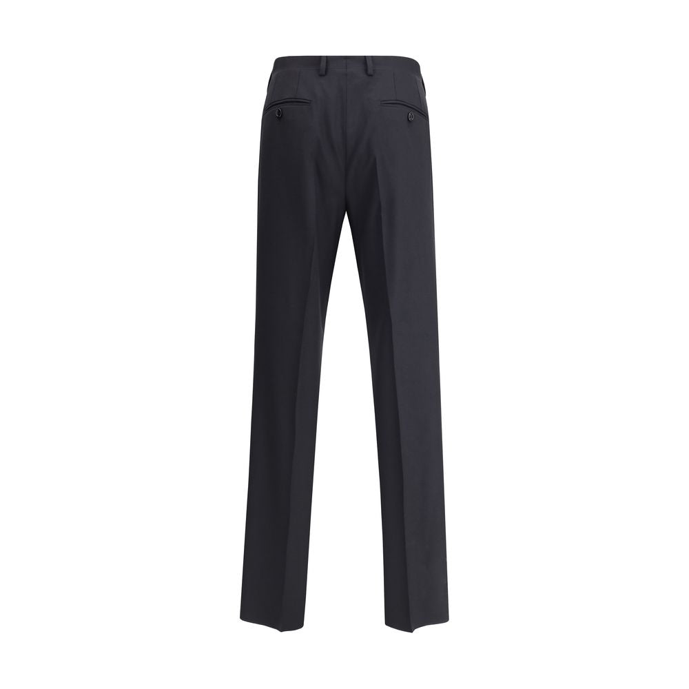 Black Viscose Casual Pants