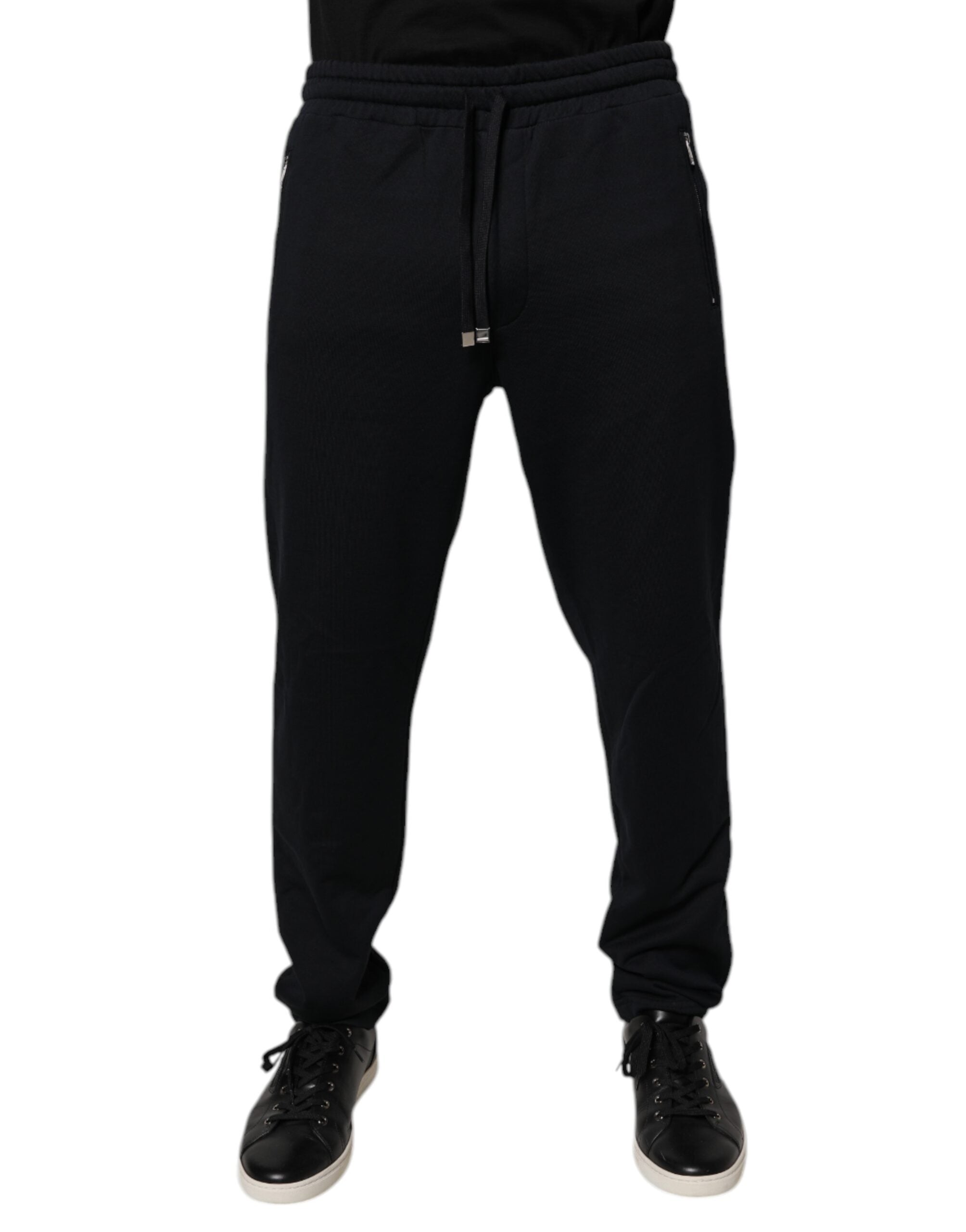 Black Cotton Men Jogger Sweatpants Pants