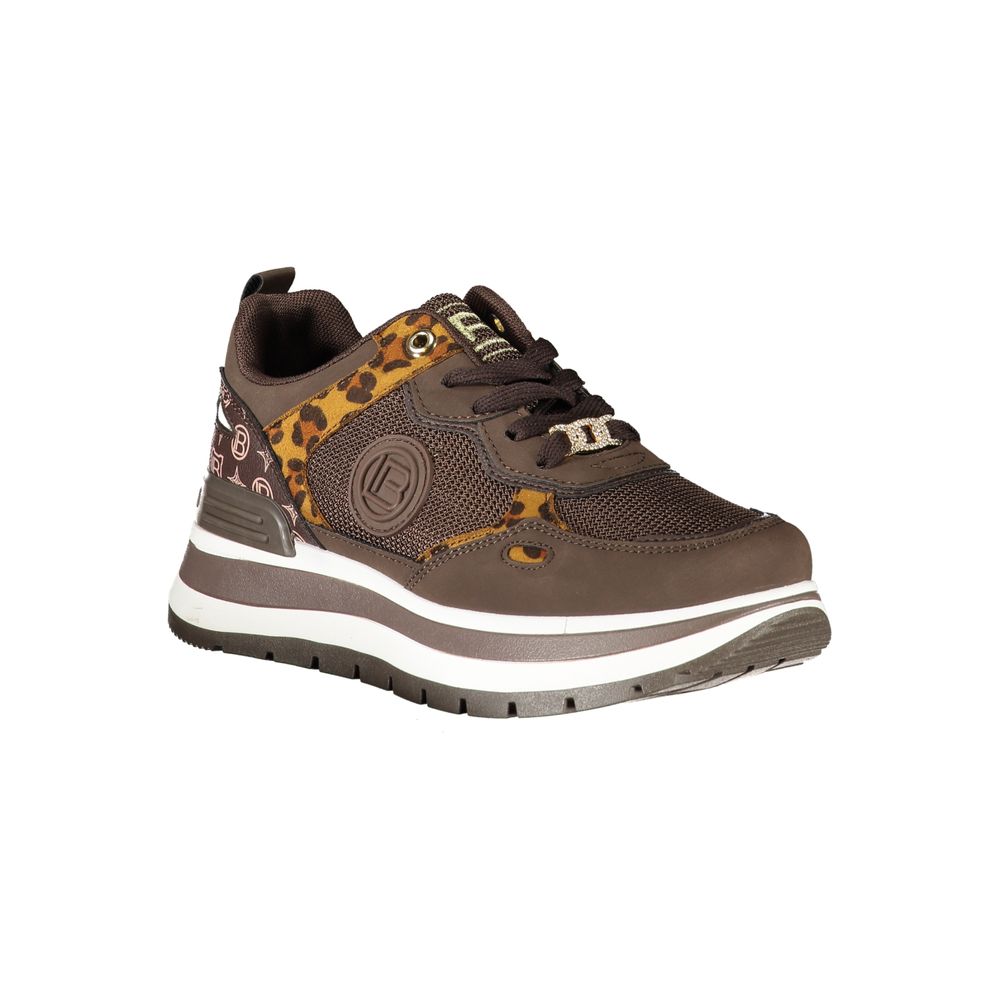 Brown Polyester Women Sneaker