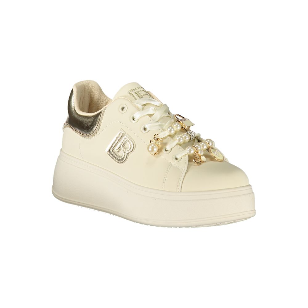 Beige Polyester Women Sneaker