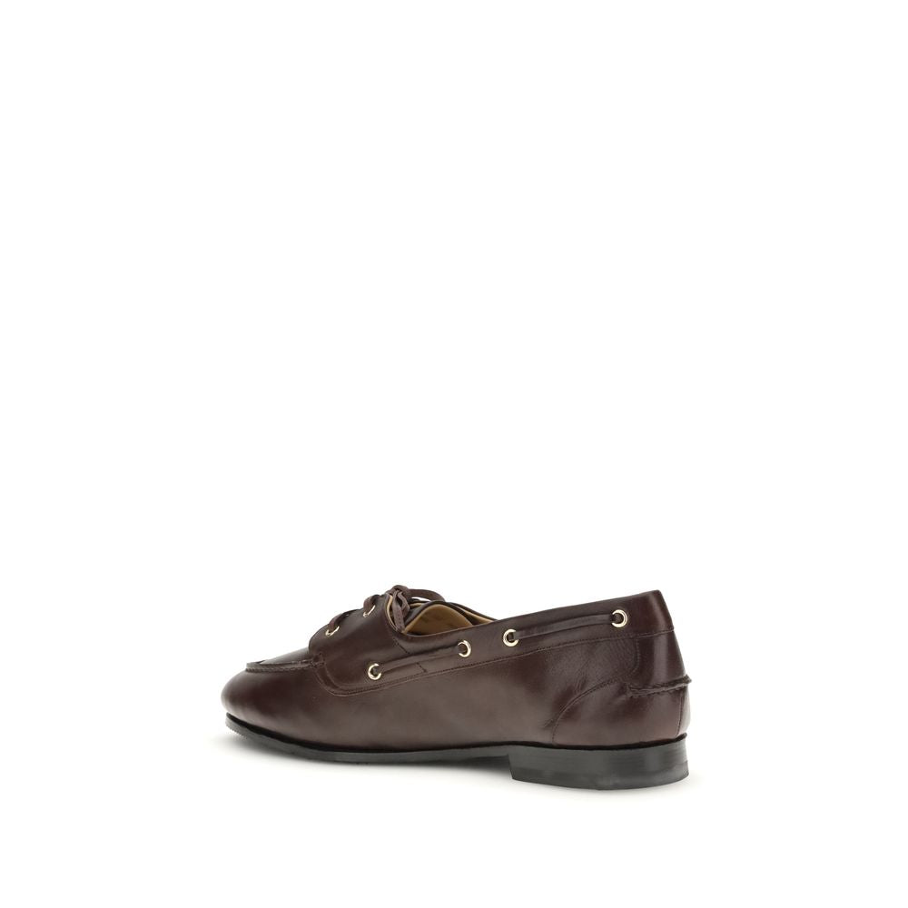 Brown Calf Leather Bos Taurus Slip-On Loafers