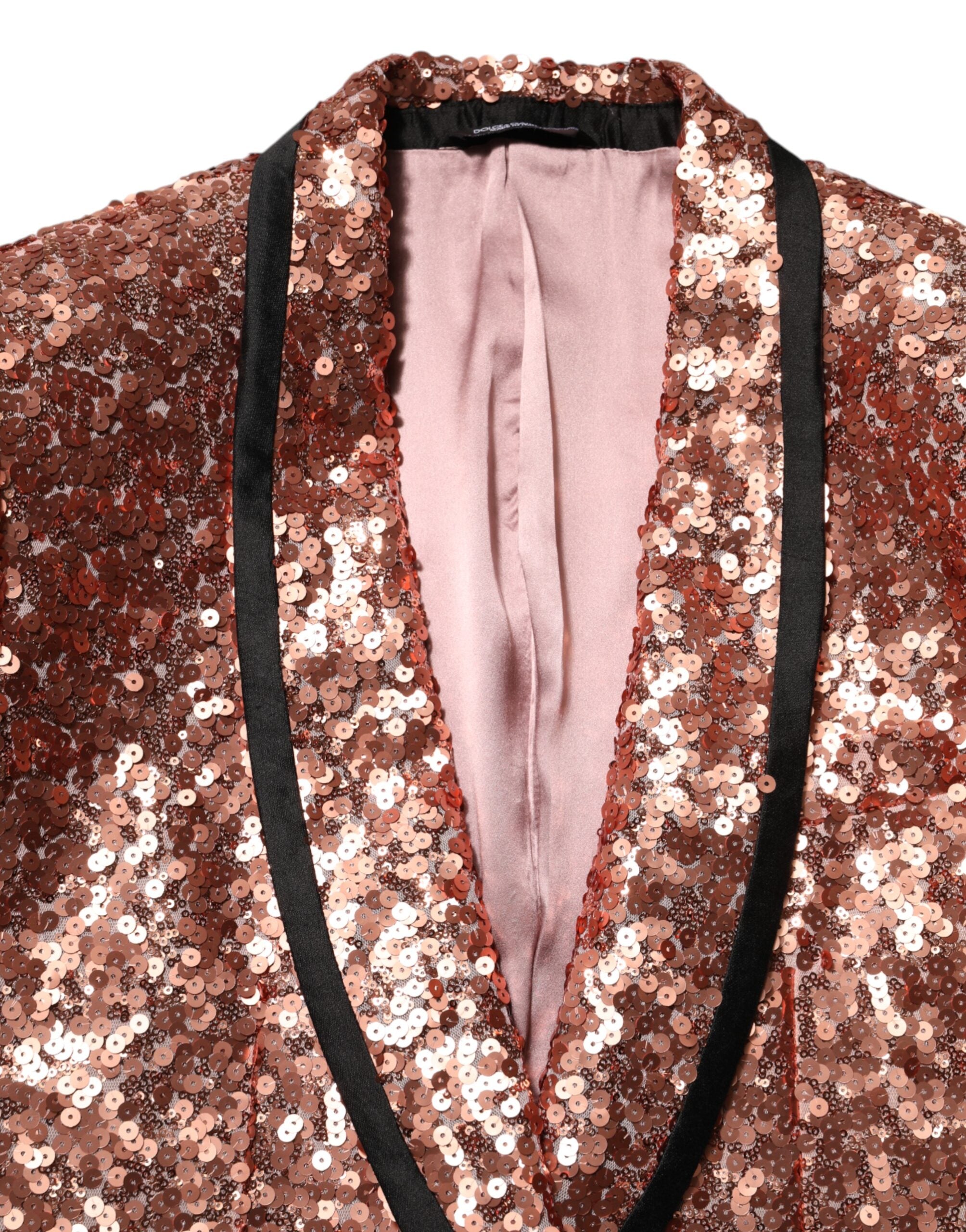 Pink Sequin SICILIA 1 Button Men Suit Blazer