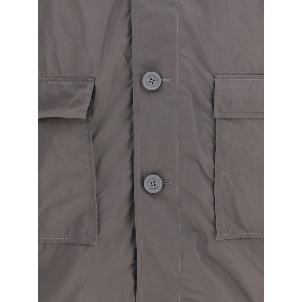 Brown Polyester Trench Coat