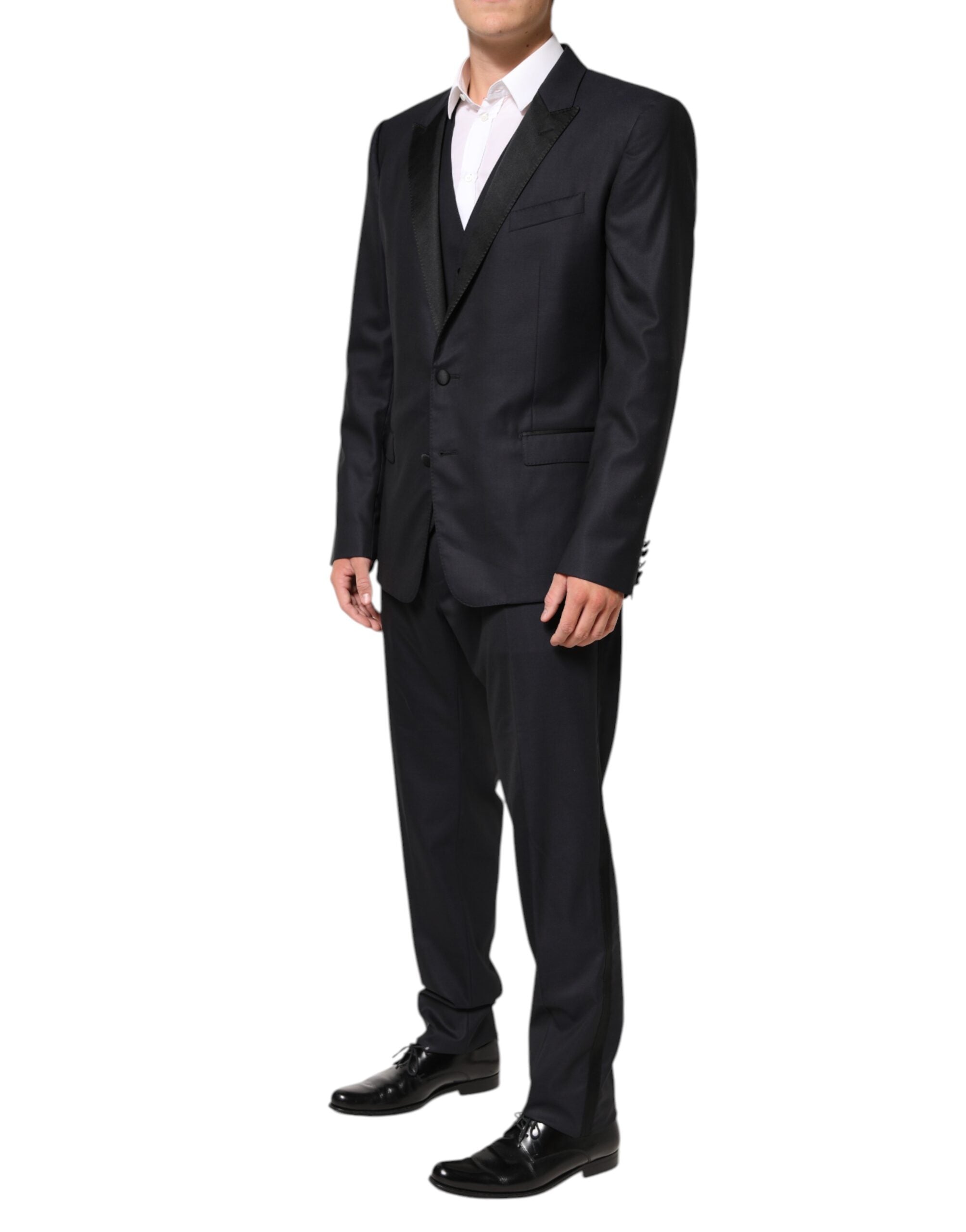 Black MARTINI 2 Buttons Suit 3 Piece Suit