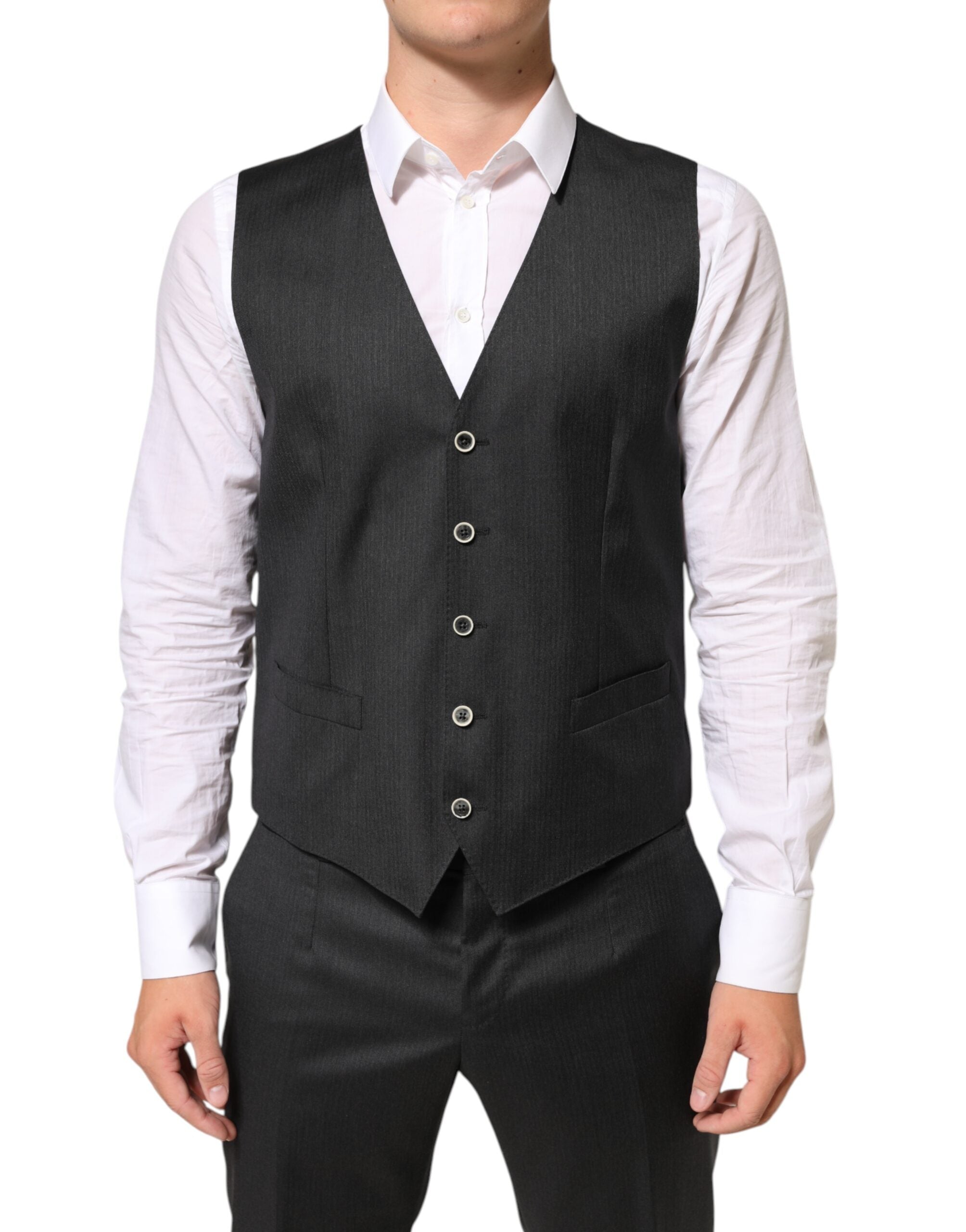 Black MARTINI 2 Buttons Suit 3 Piece Suit