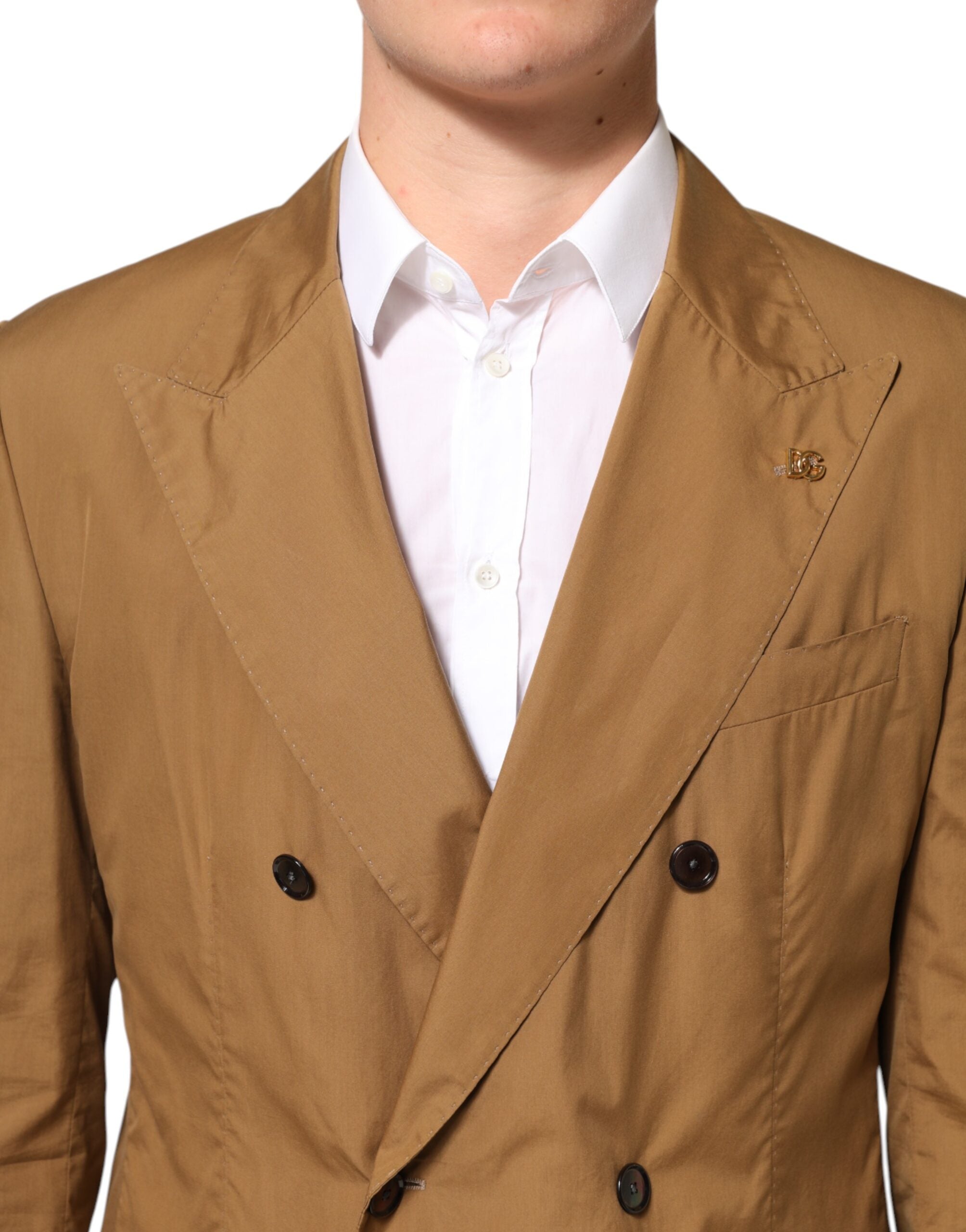 Brown TAORMINA Double-Breasted 2 Piece Suit