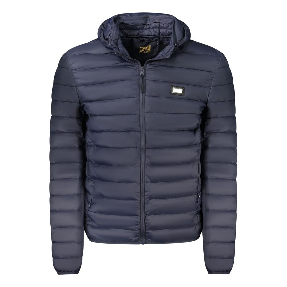 Blu Polyester Men Light Jacket