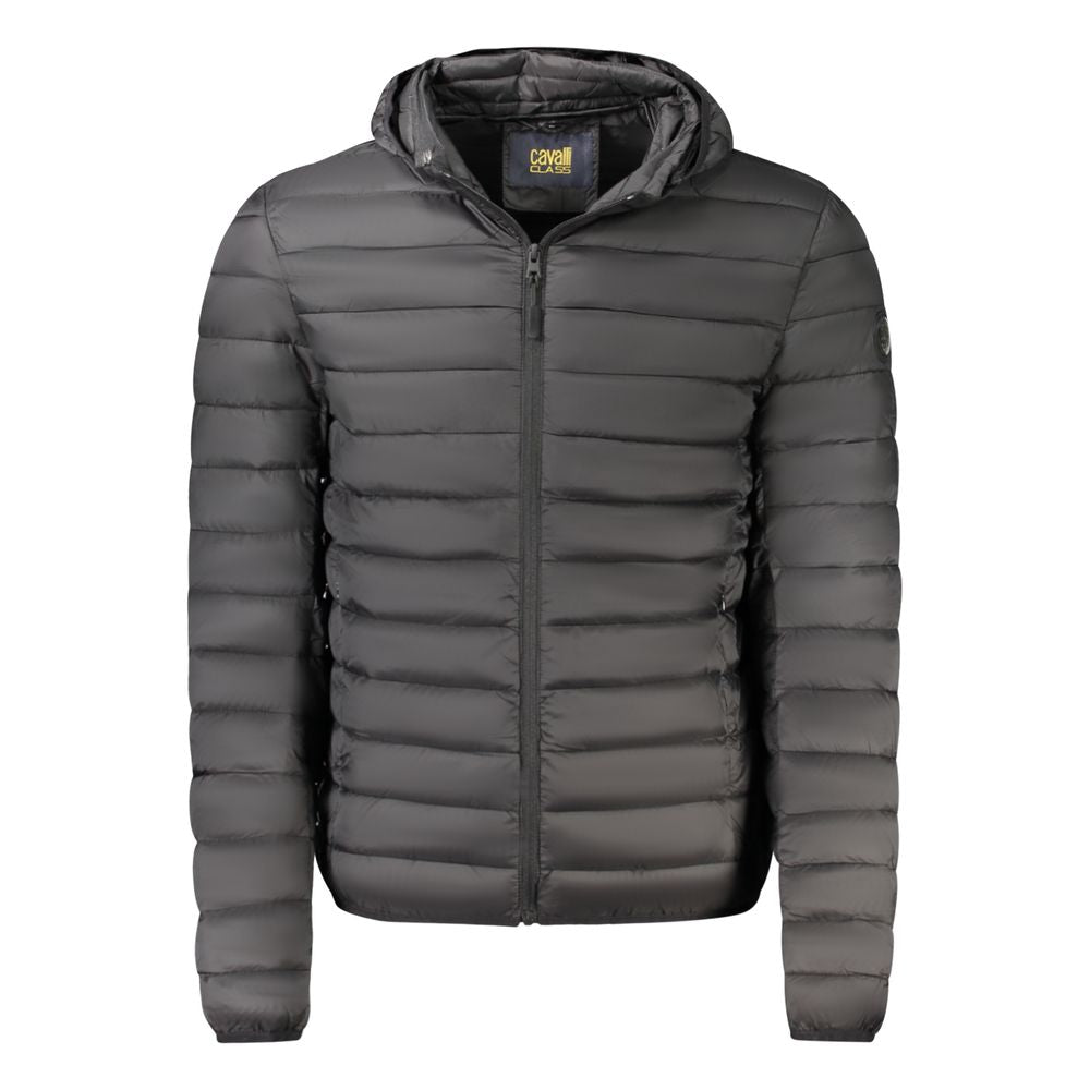 Black Polyester Men's Light Jacket