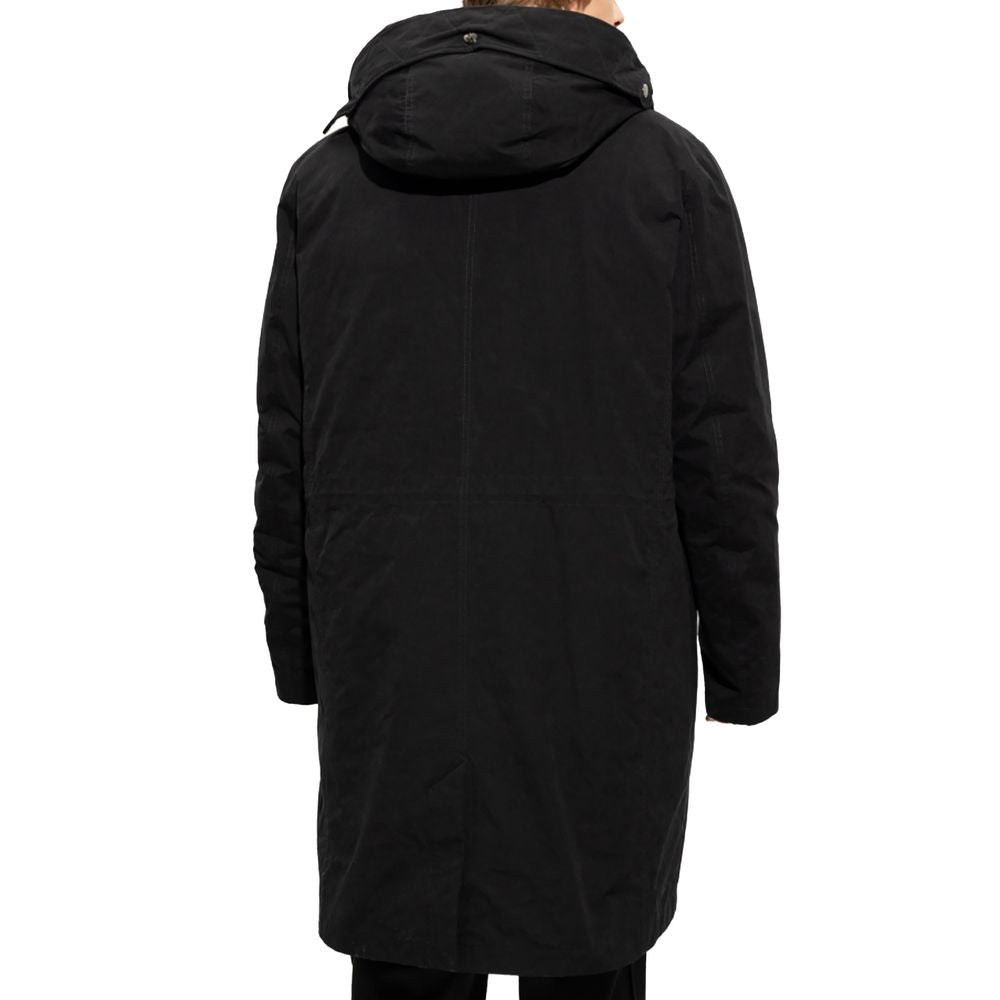 Black Cotton Jackets & Coat
