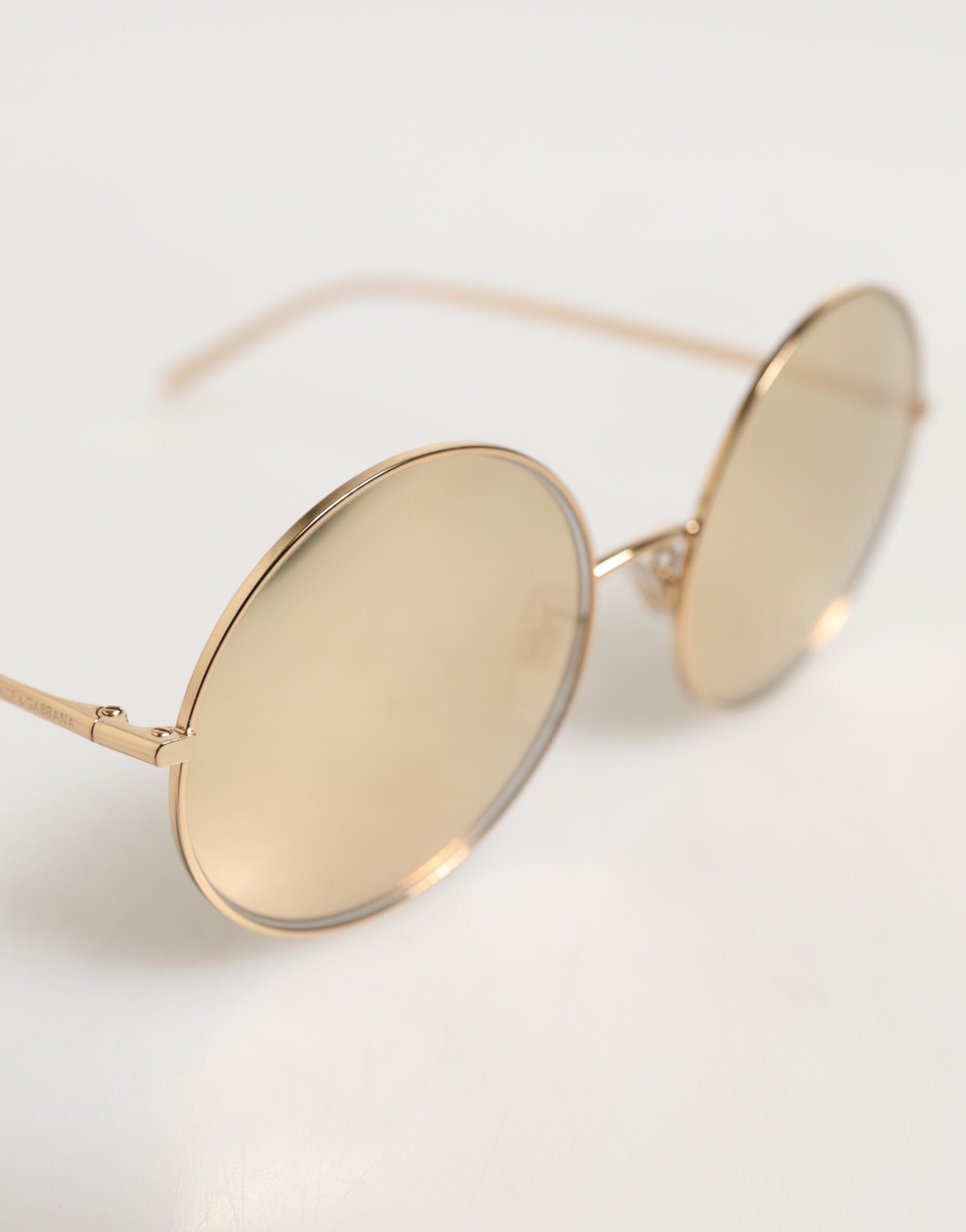 DG2215K Gold Plated Round Lenses Shade Eyewear Sunglasses