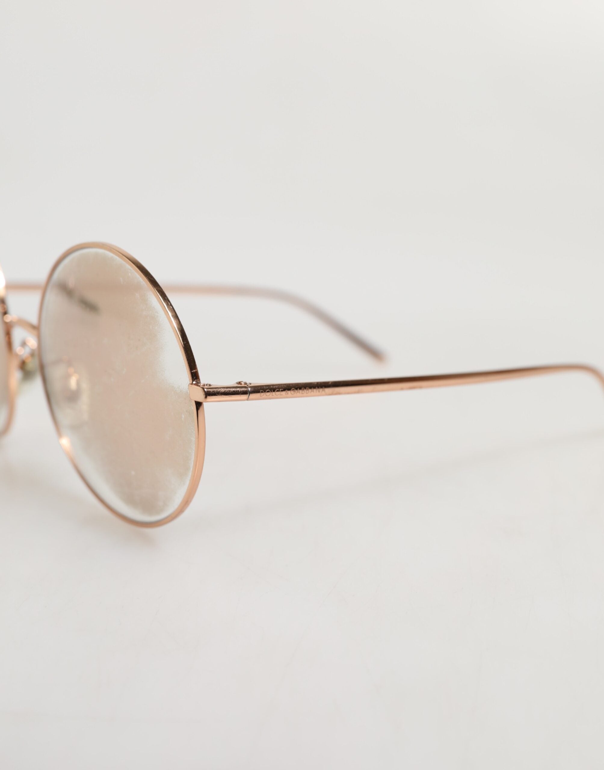 Rose Gold Plated Round Lenses Shades Eyewear Sunglasses