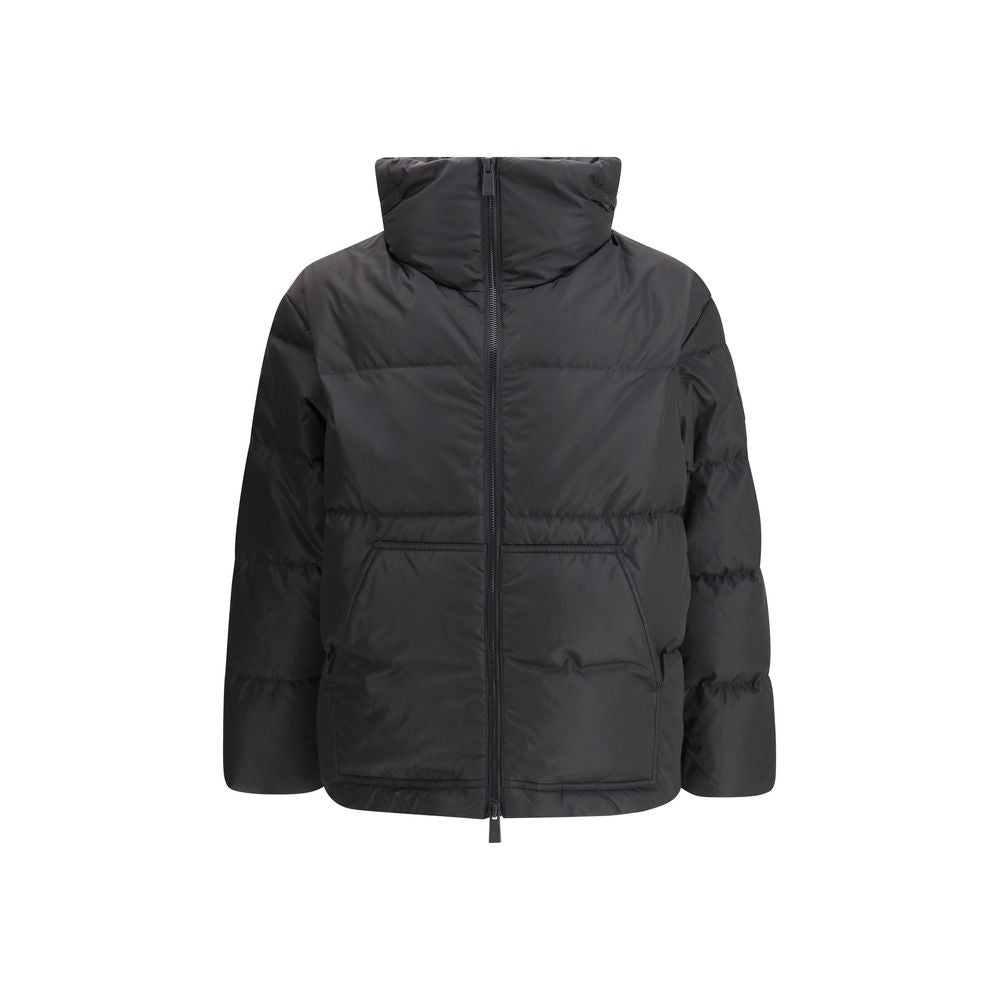 Black Polyamide Full-Length Jacket