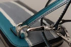 Blue Leather Cross Body Neck Strap Card Slot Phone Pocket