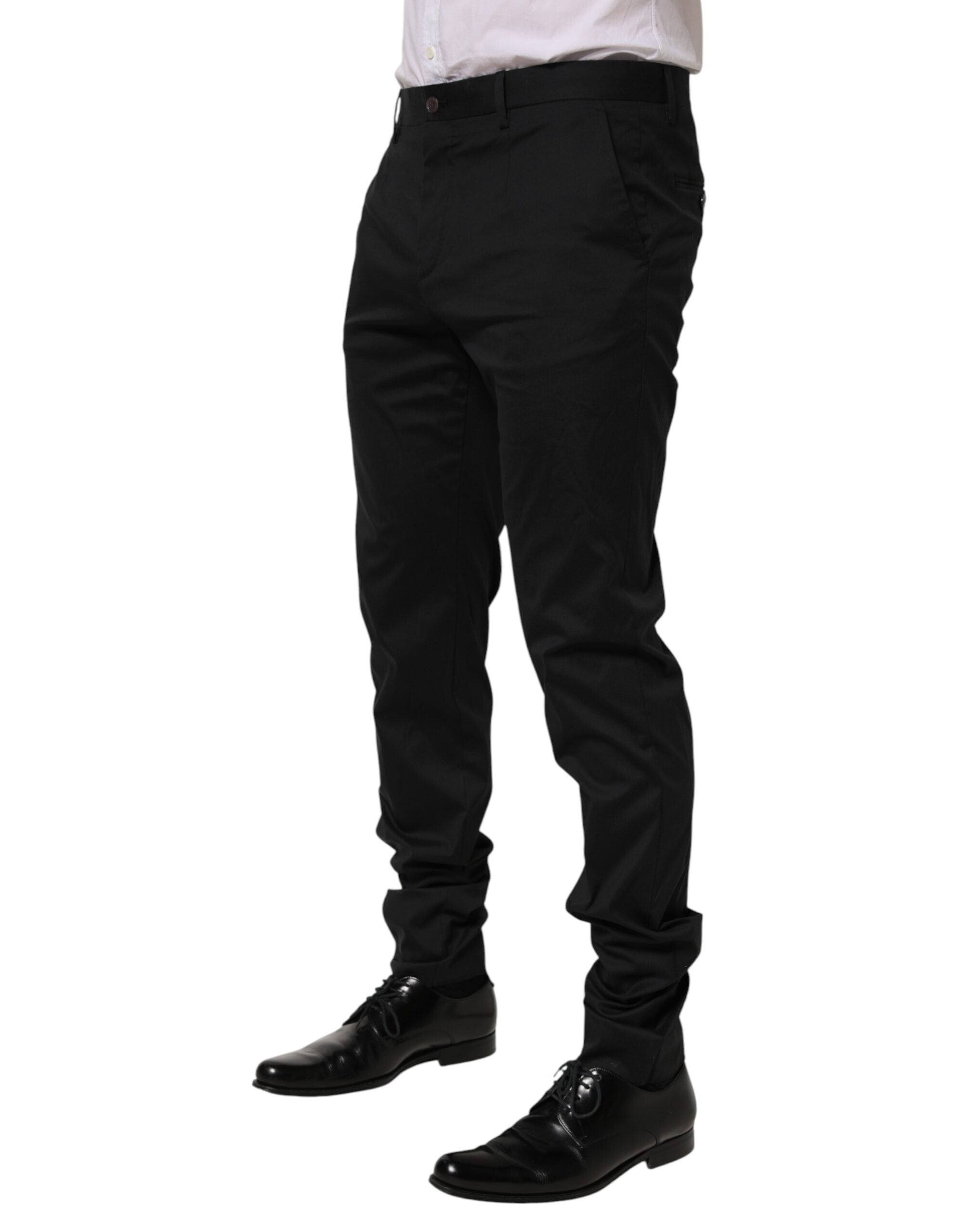 Black Cotton Formal Dress Men Trouser Pants