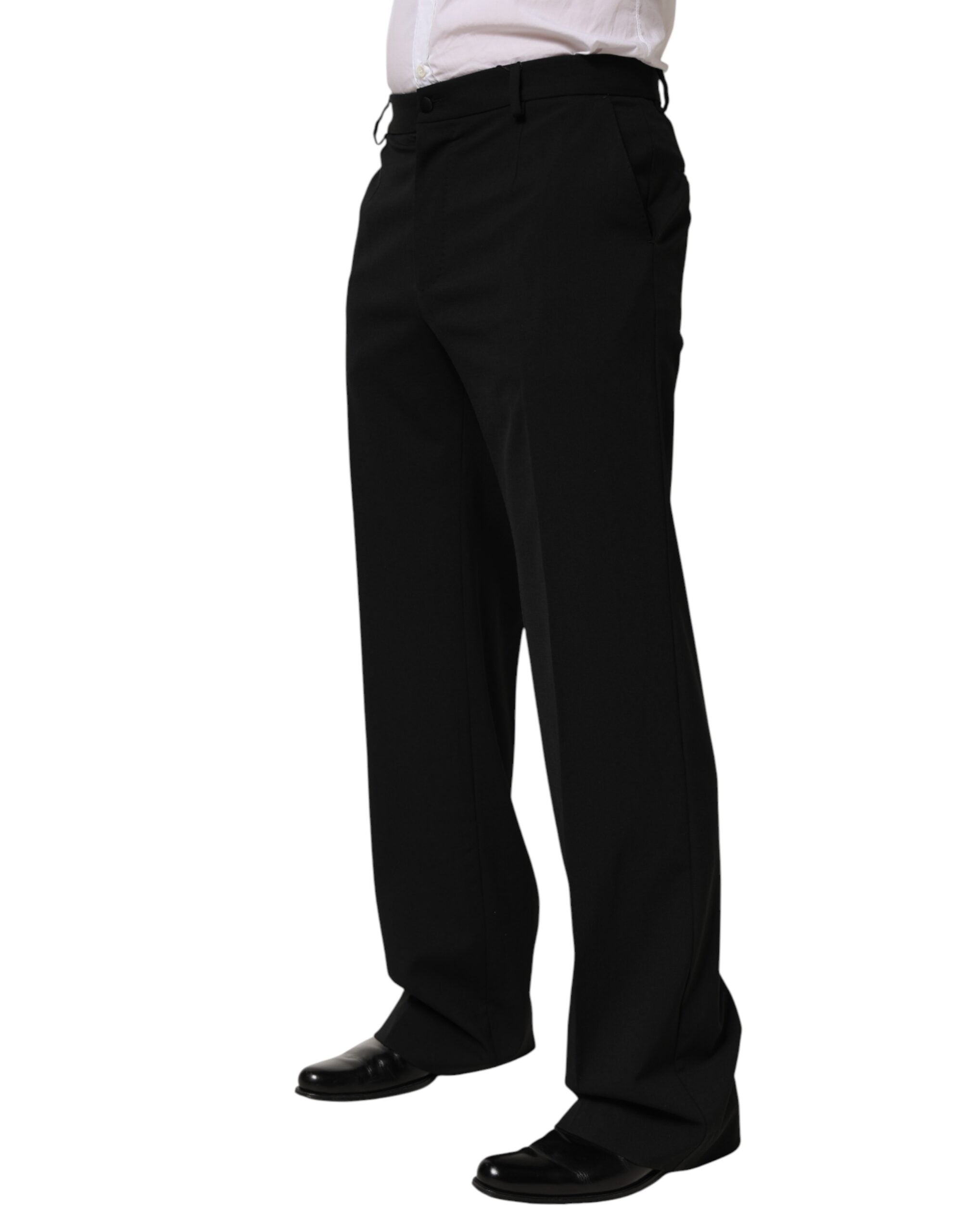 Black Wool Formal Dress Men Trouser Pants
