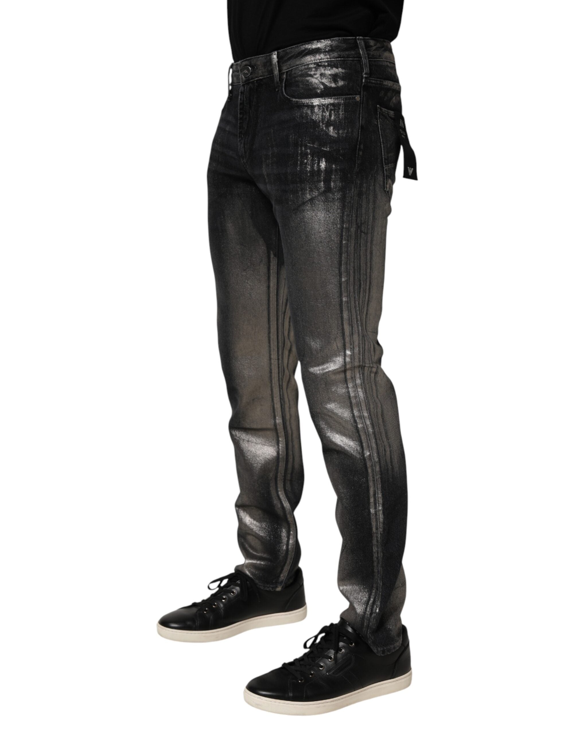 Black Washed Slim Fit Men Denim Trouser Jeans