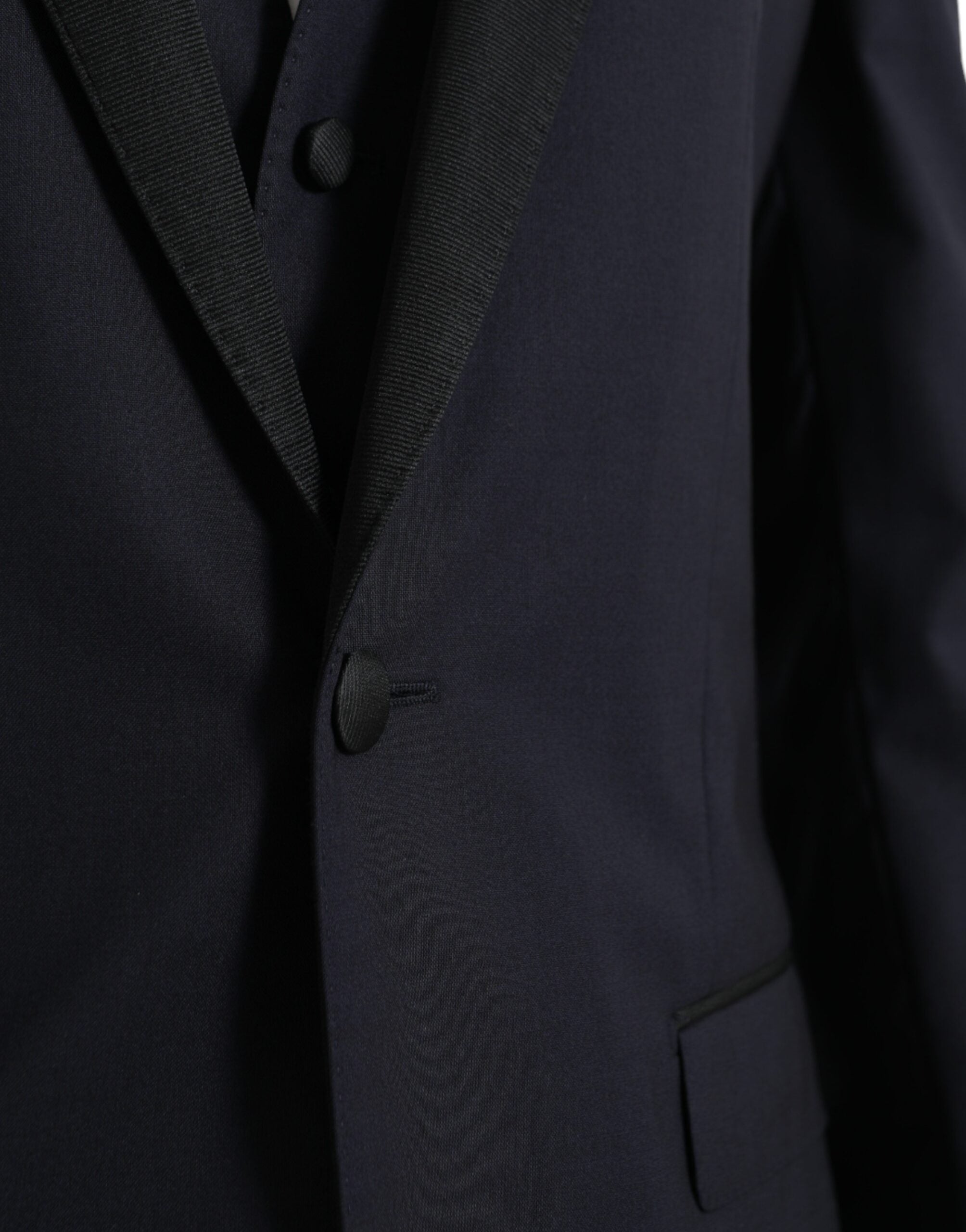 Blue Wool MARTINI 1 Button Men 3 Piece Suit