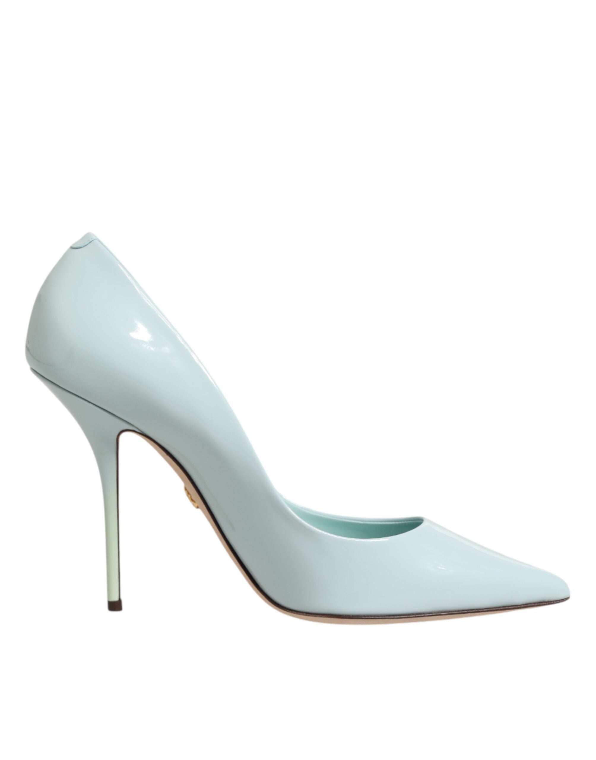 Mint Green Leather Stiletto Heels Pumps Shoes