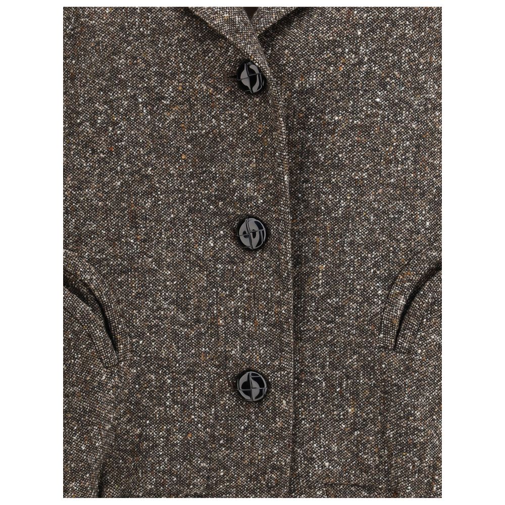 Brown Polyester Bomber