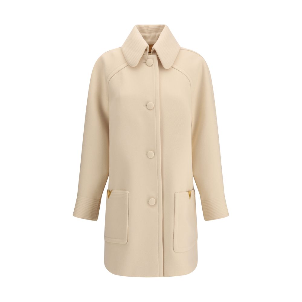 Cream Fleece Wool Coat