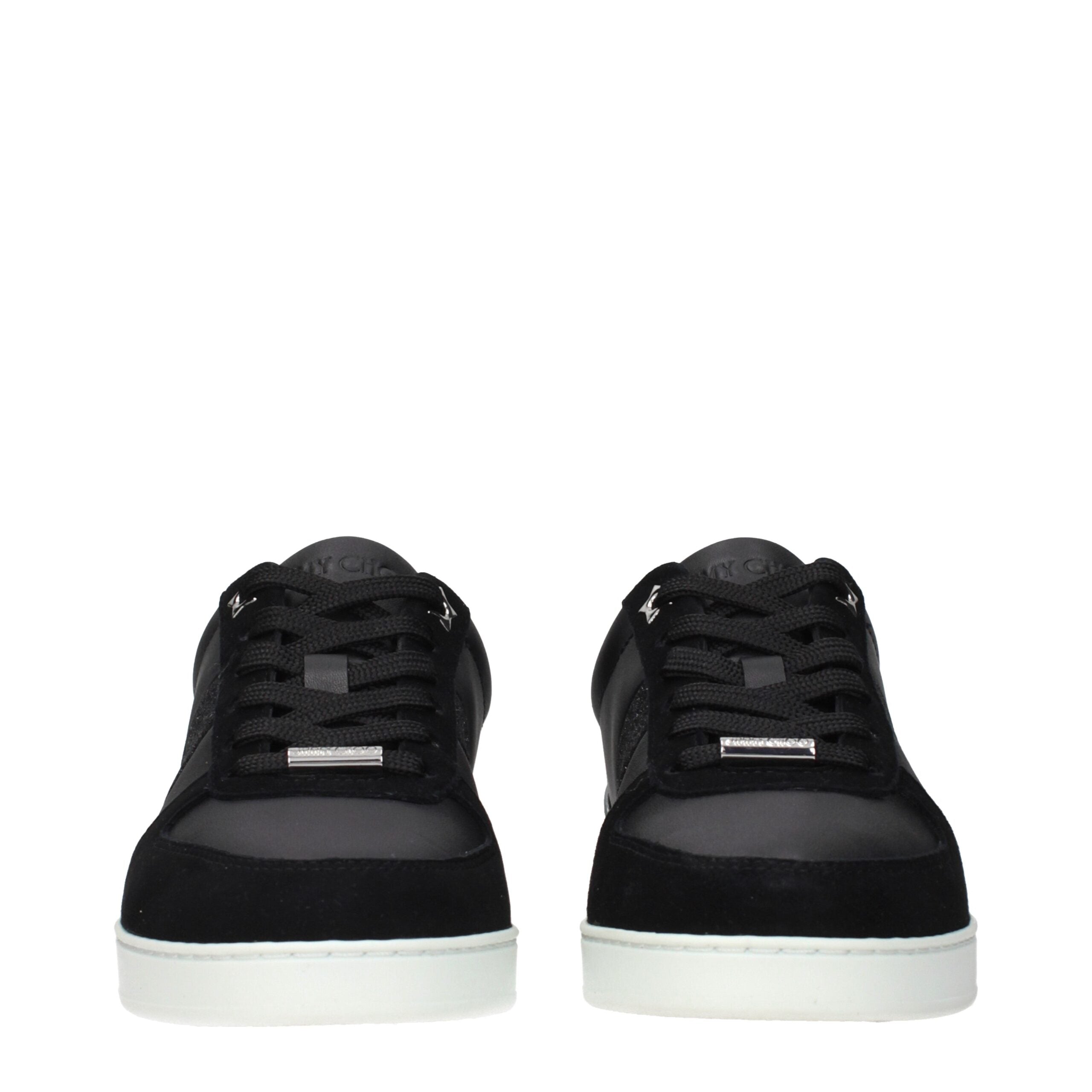Black Leather Low Top Sneakers
