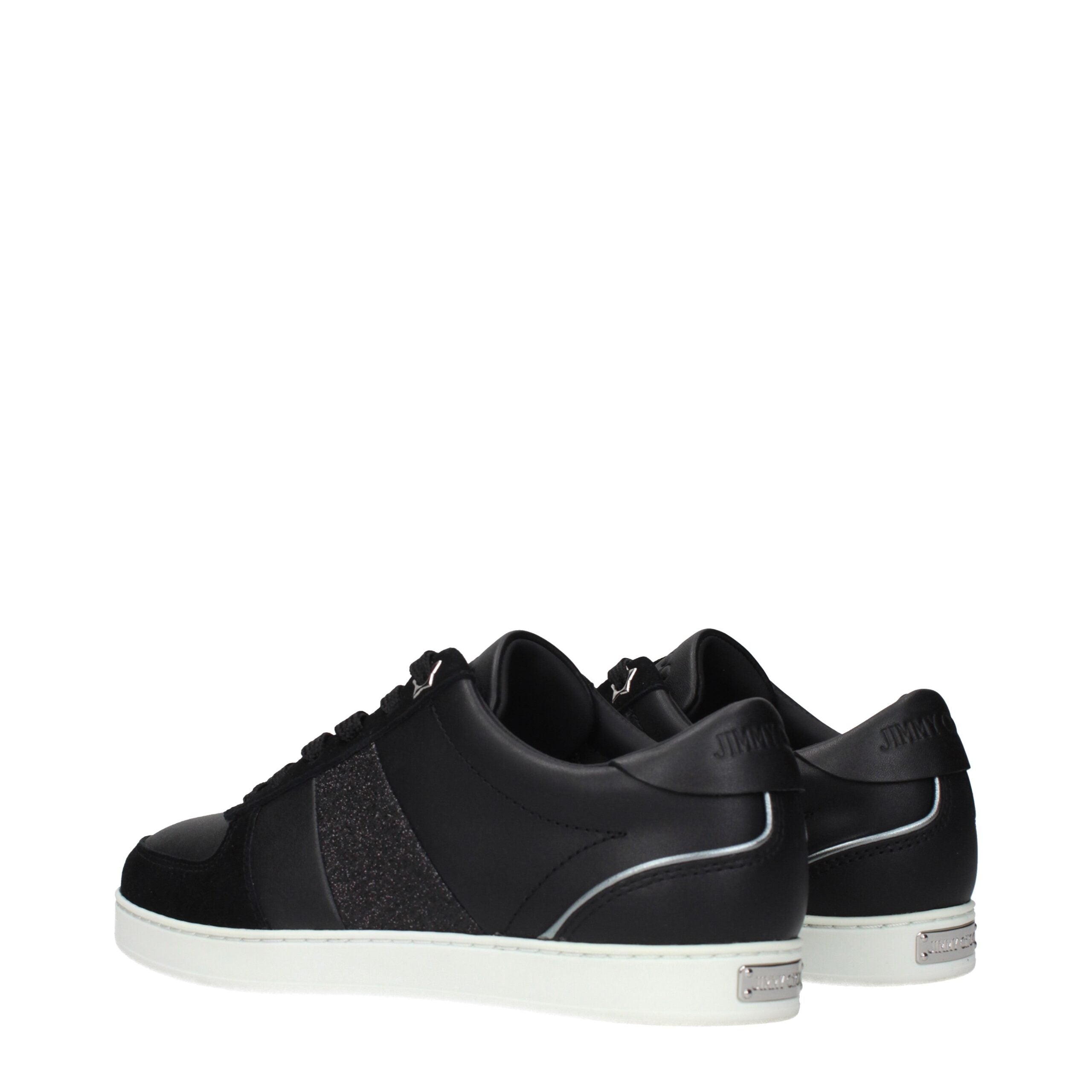 Black Leather Low Top Sneakers