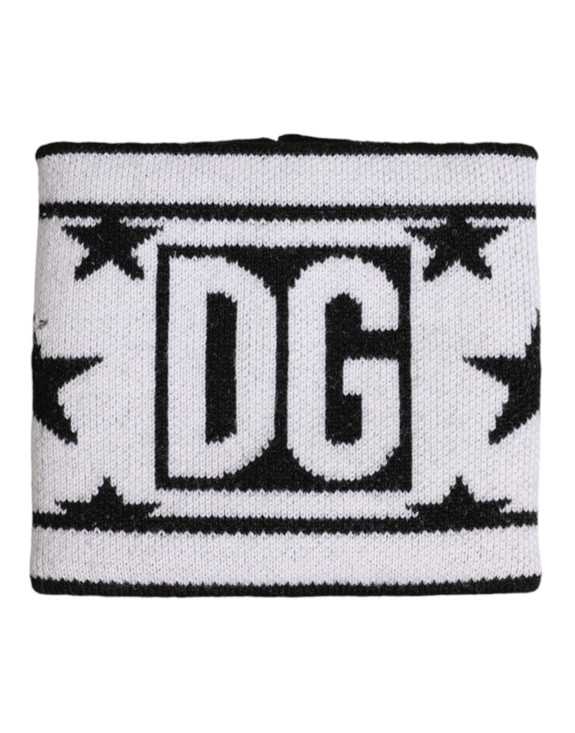 White Black Wool Logo #DGMILLENNIALS Wristband