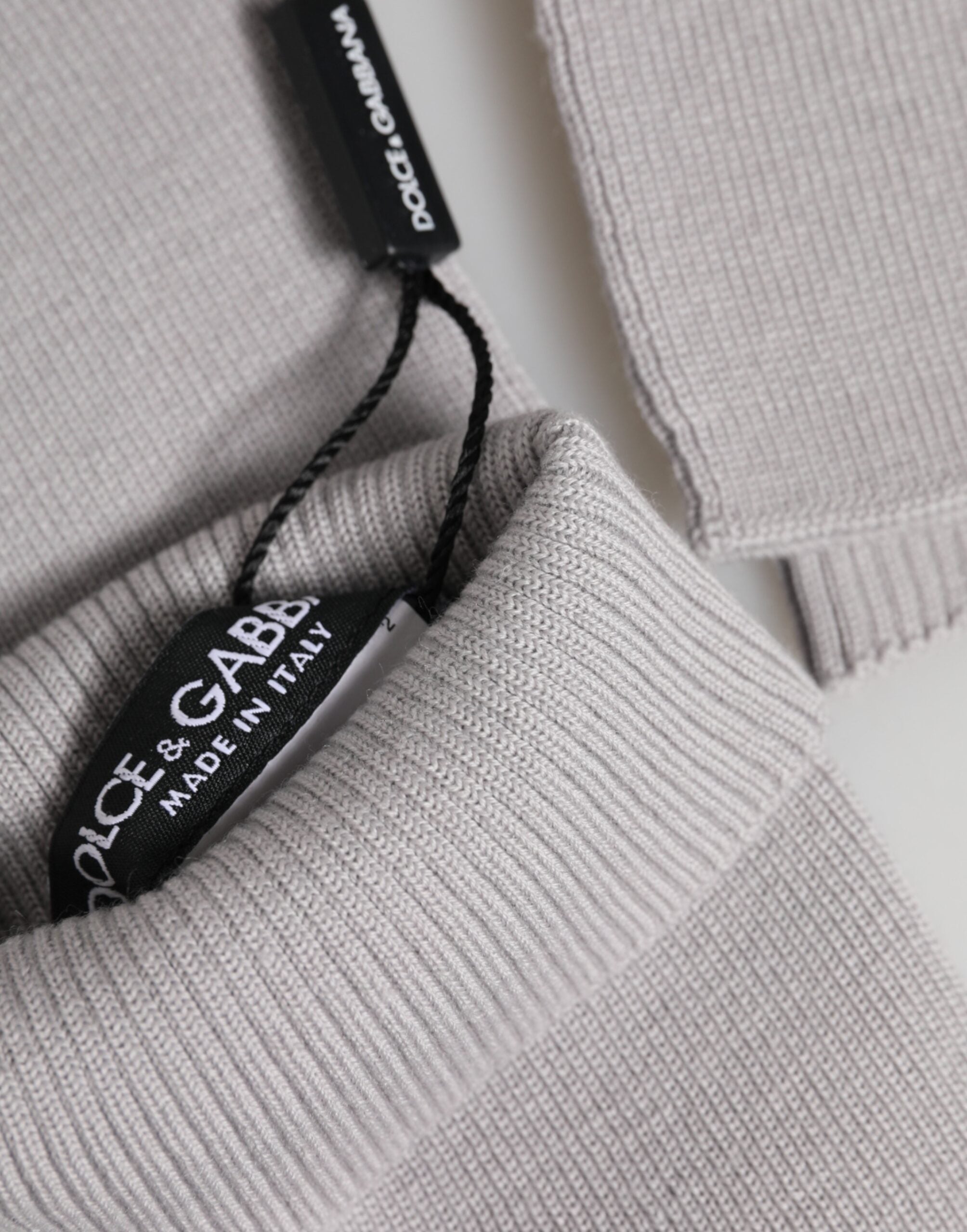 Gray Virgin Wool Knitted Fingerless Men Gloves