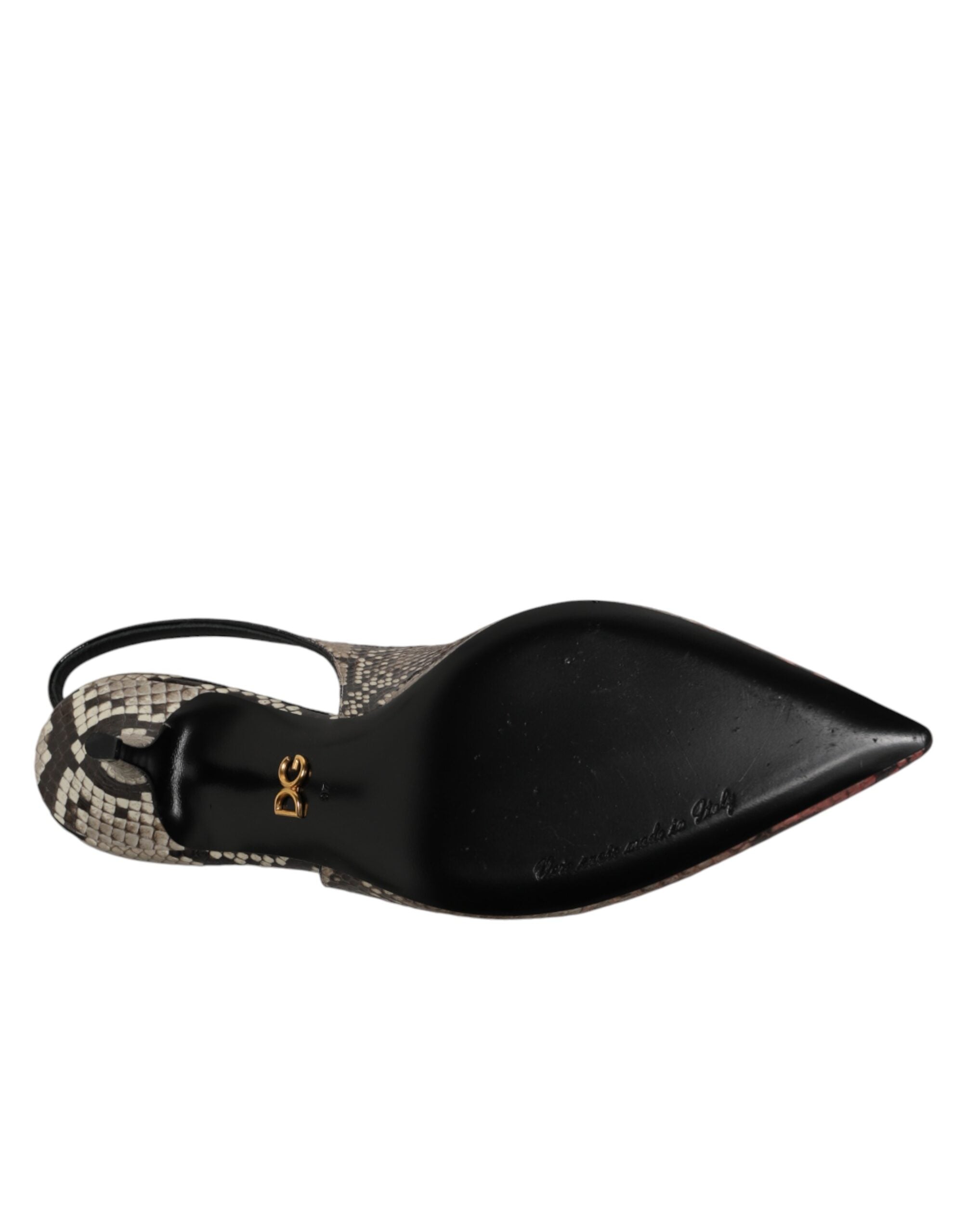 Multicolor Leather Heels Slingback  Shoes