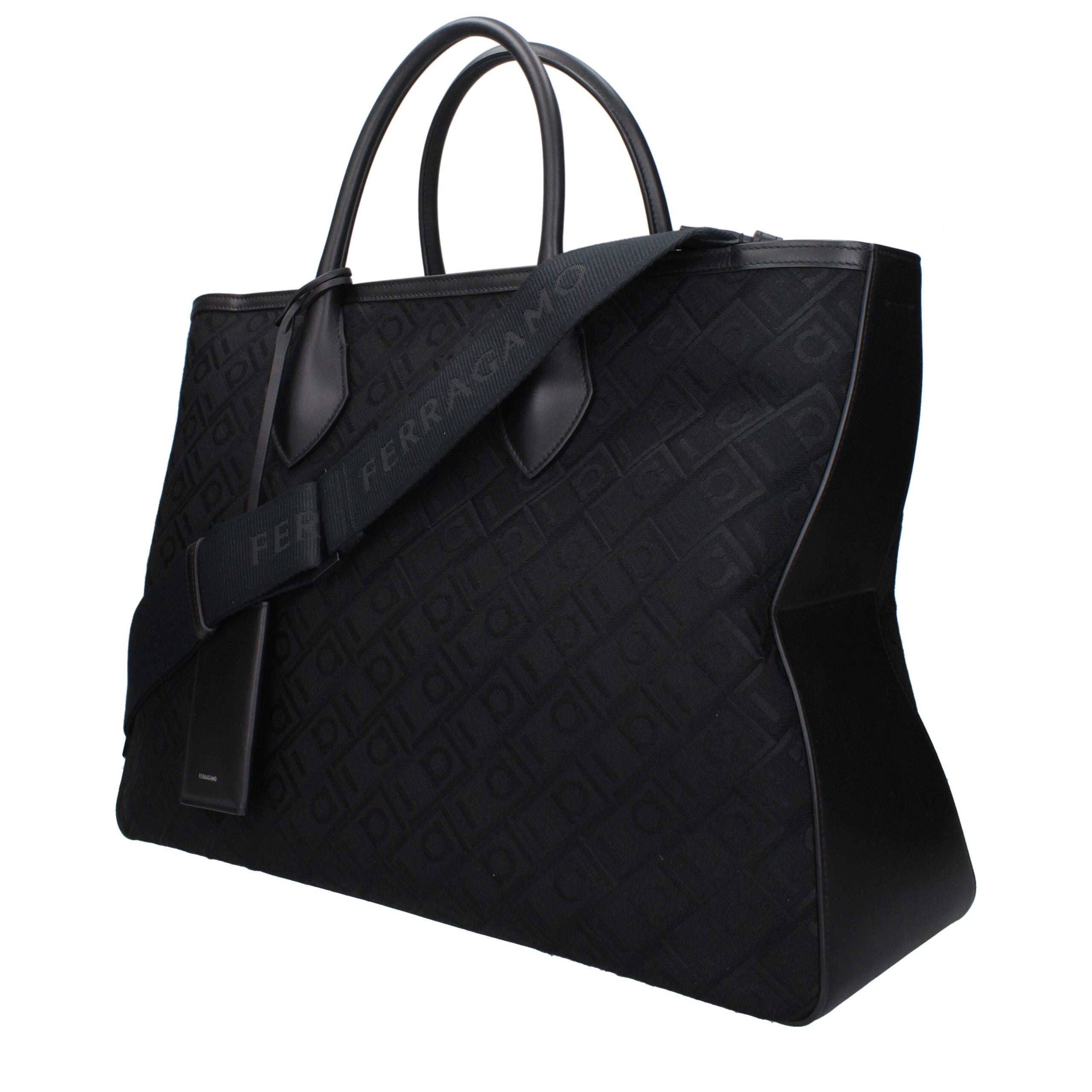 Black Fabric Handbag