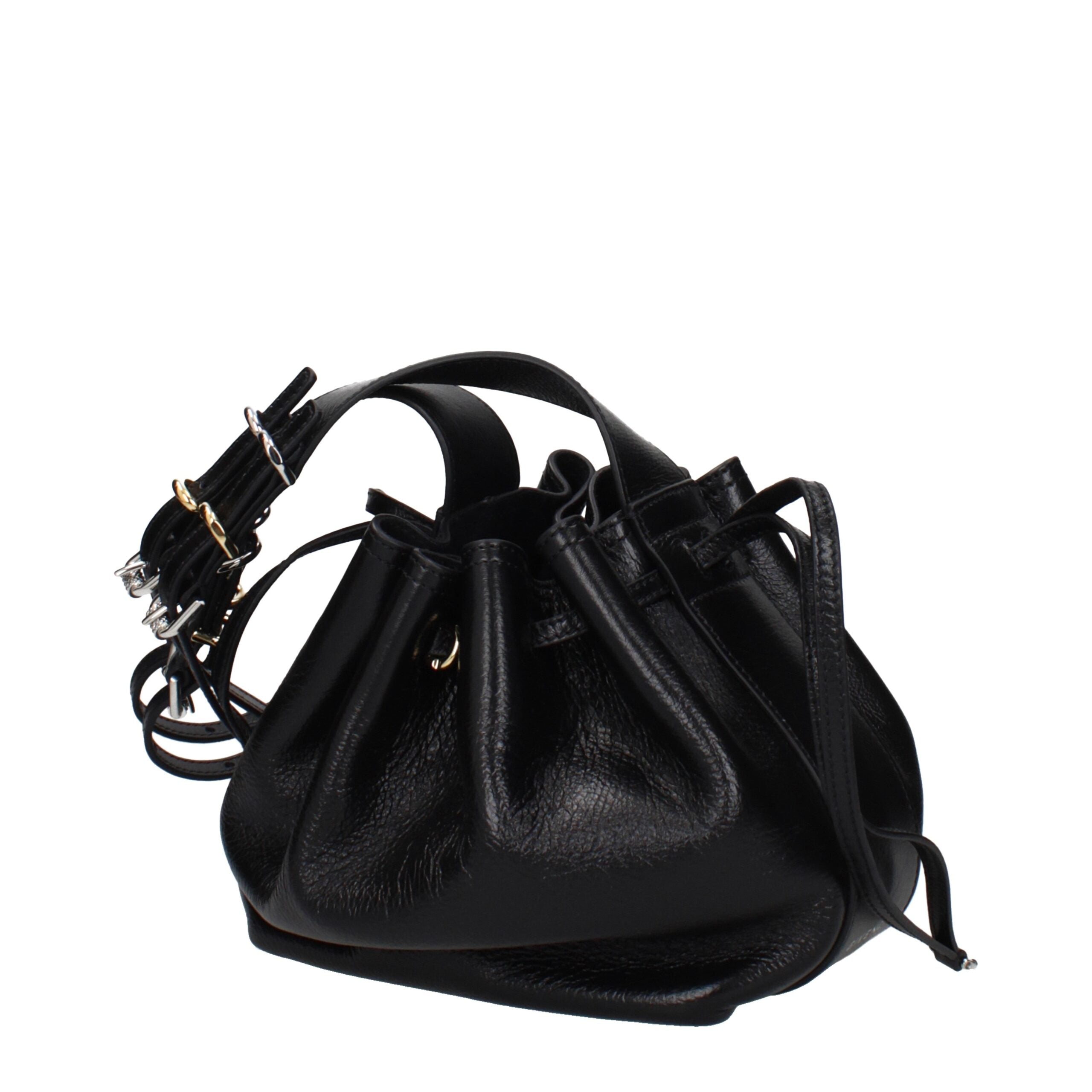 Black Leather Crossbody Bag