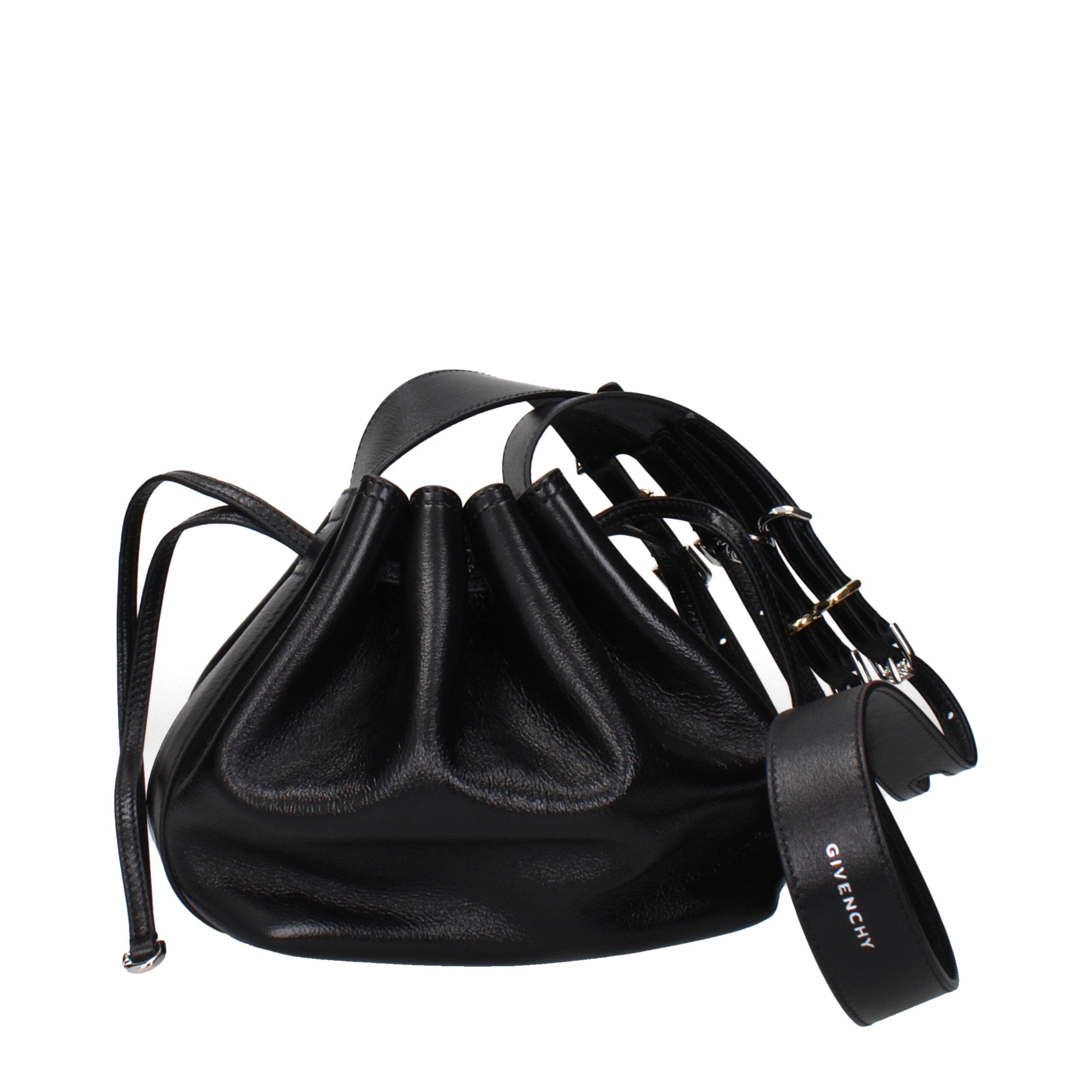 Black Leather Crossbody Bag