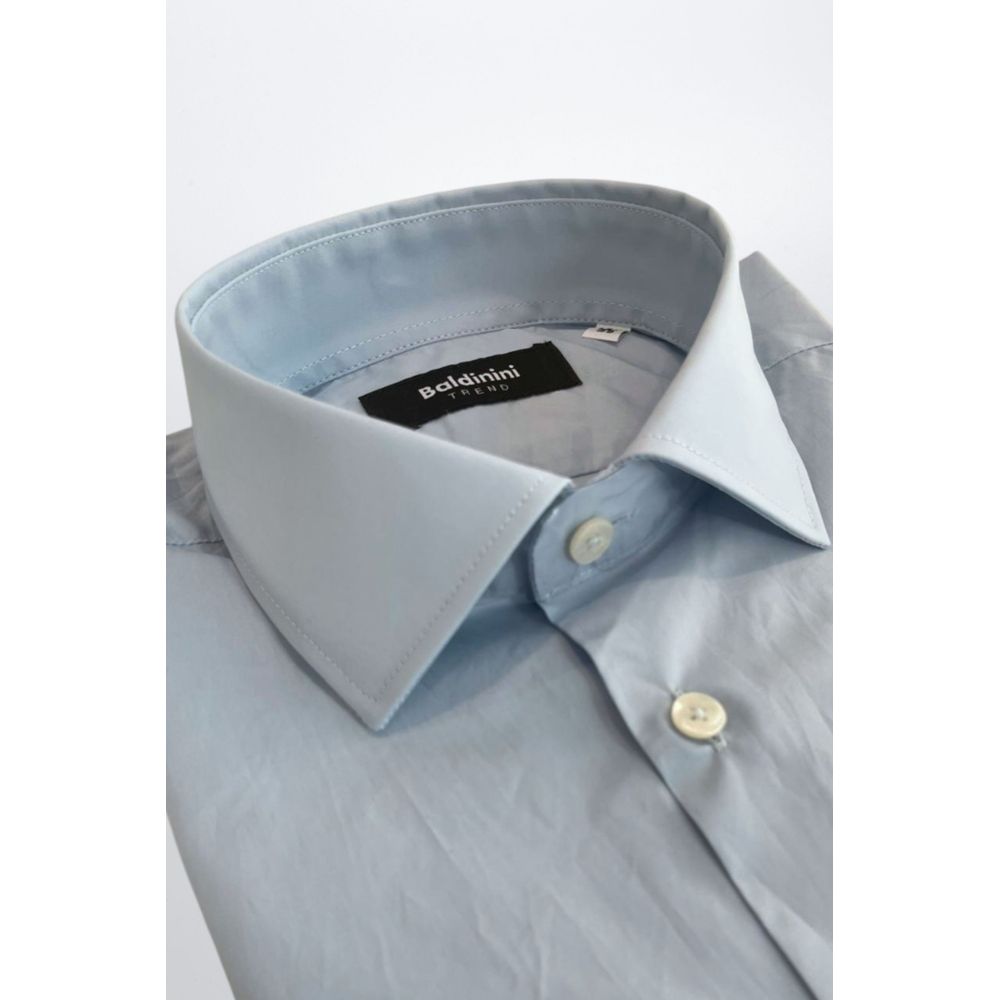 Light Blue Cotton Men Shirt